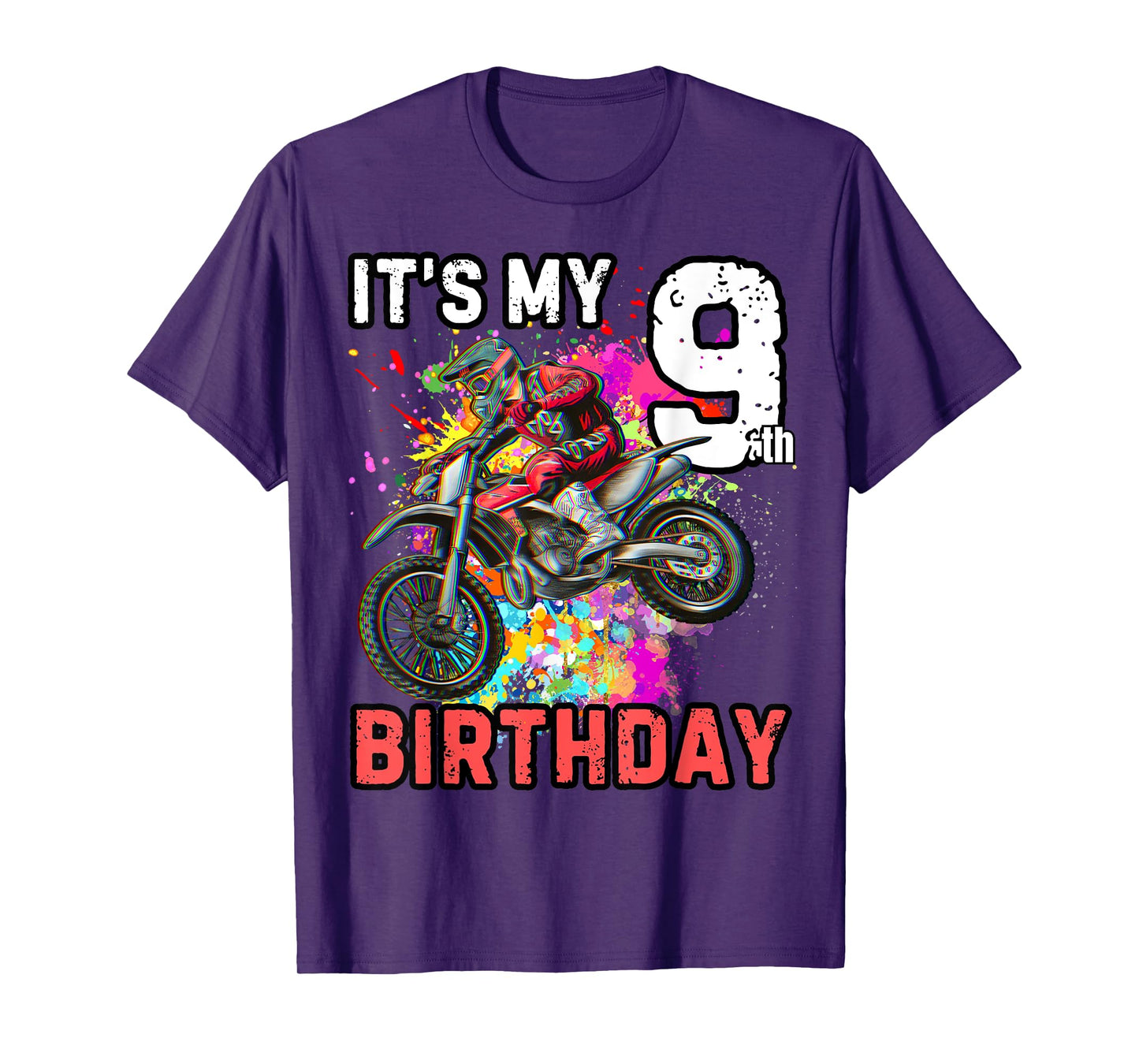 It's my 9th Boy Birthday Dirt Bike MX Motocross Birthday T-Shirt