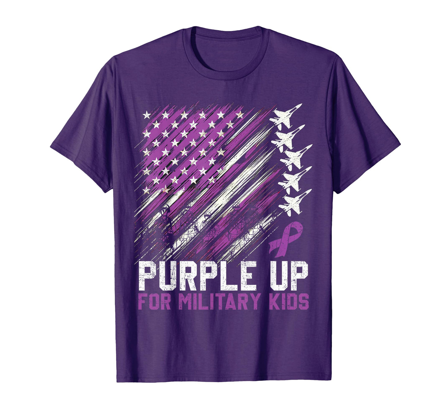 Purple Up Military Kids Month Of Military Child Army T-Shirt