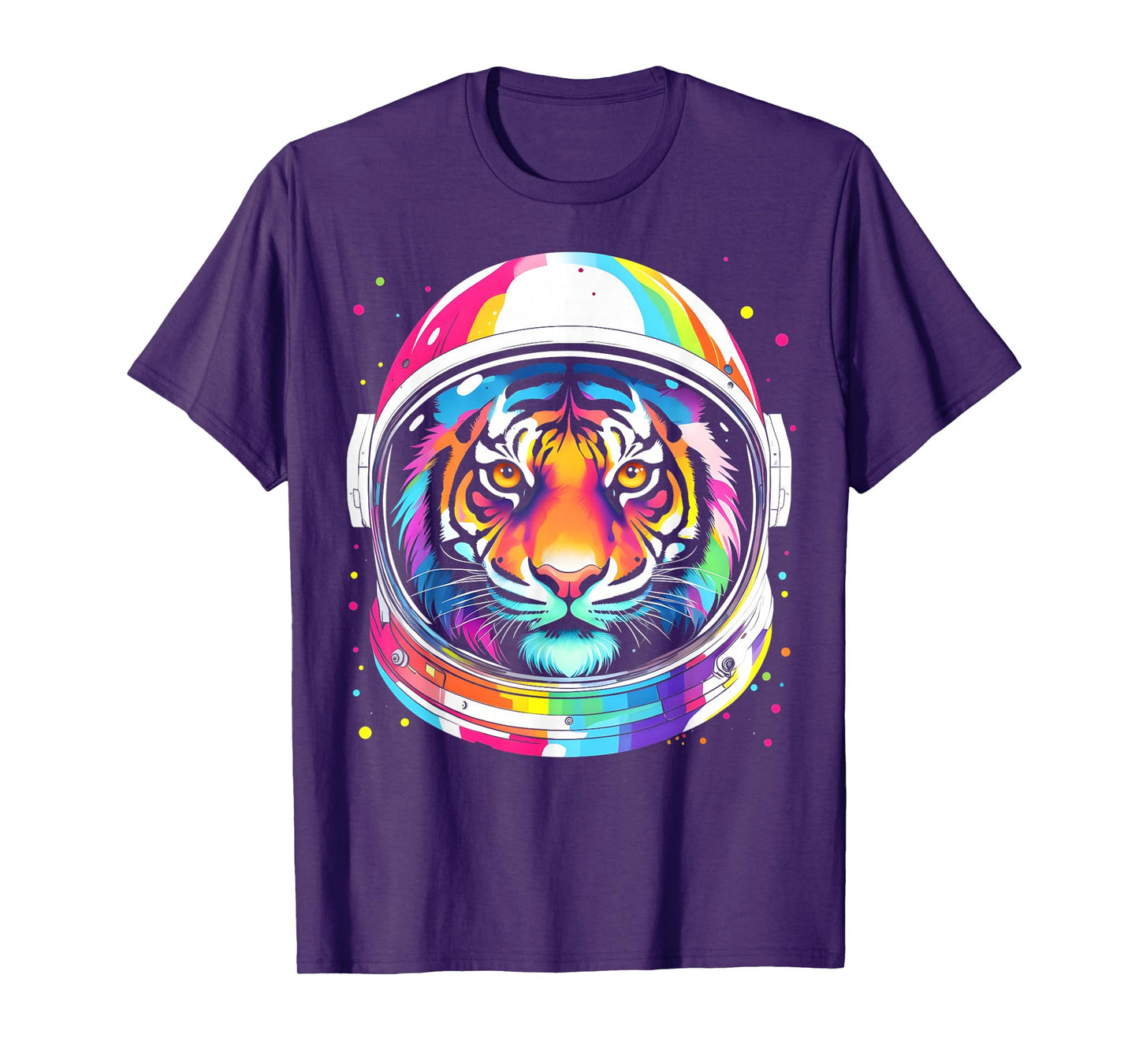 Astronaut Tiger Adventure Vibrant Colorful Space Funny T-Shirt