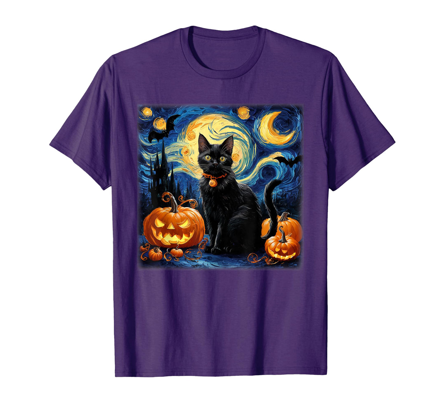 Fun Halloween Cat Lovers Van Gough Halloween Costume T-Shirt