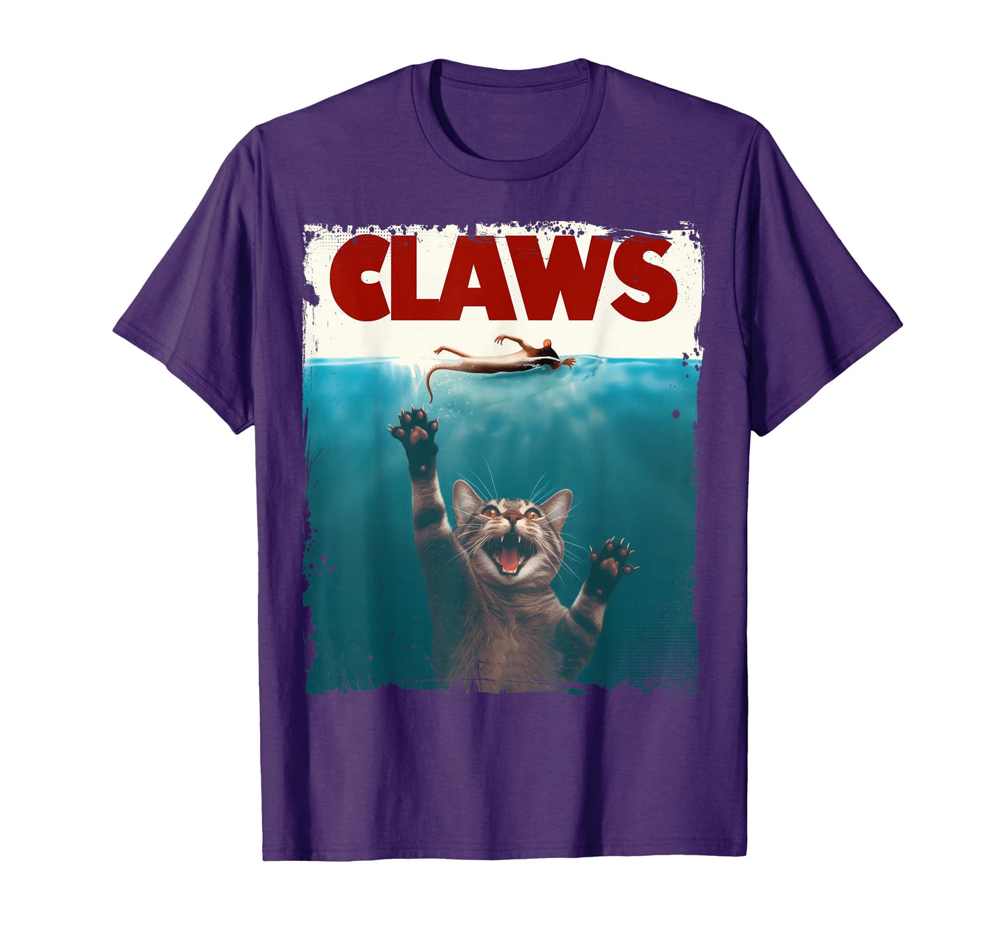 Claws Funny Cat I Love Cat Paws Cat Parody Animal Lover T-Shirt