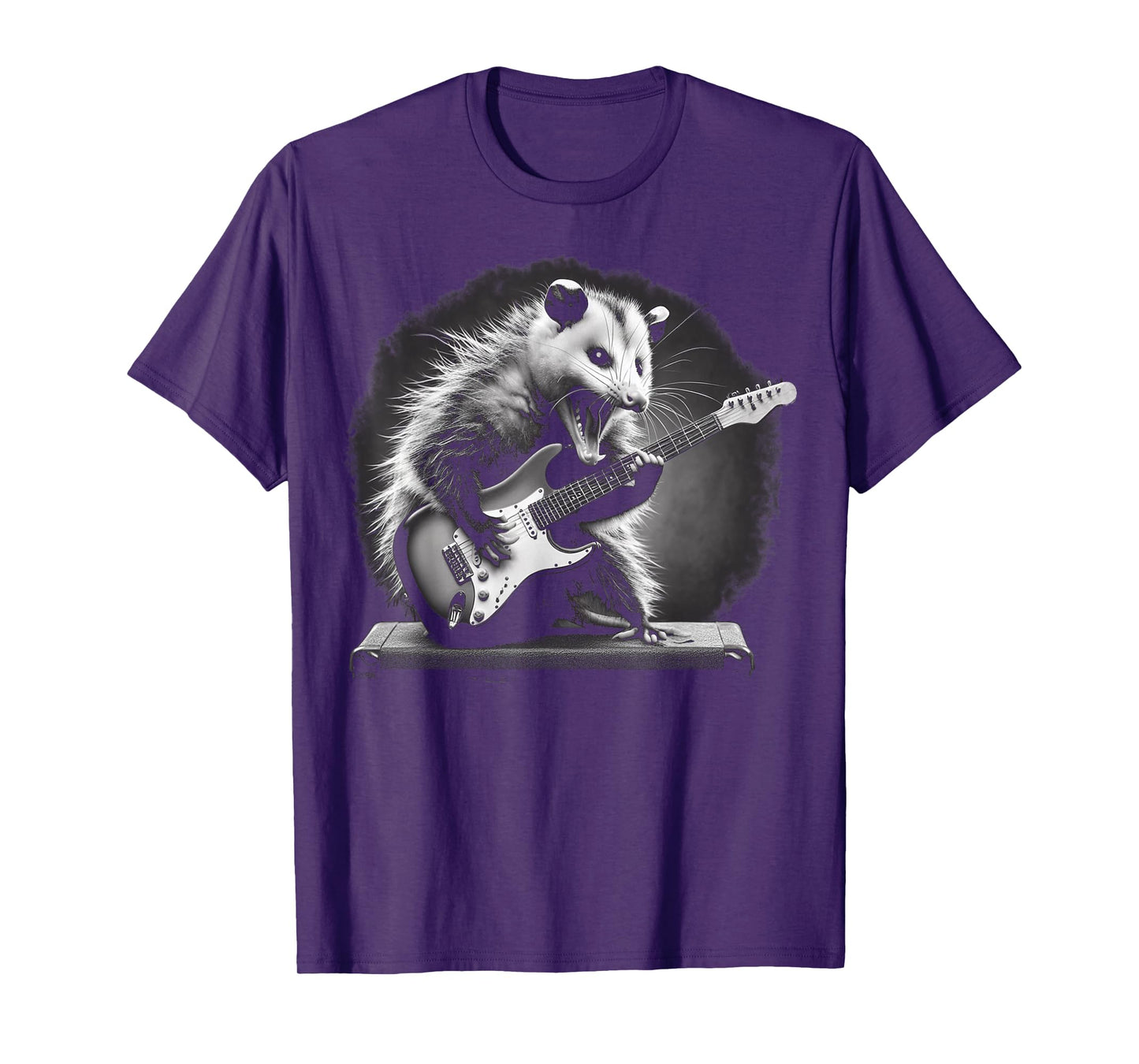 Opossum Playing Guitar Rock and Roll Rock Star Men Women Kid T-Shirt