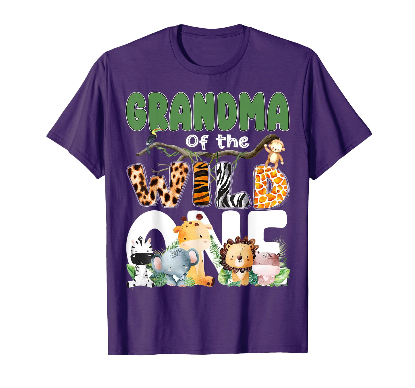 Grandma Of The Wild One 1st Birthday Safari Family Matching T-Shirt