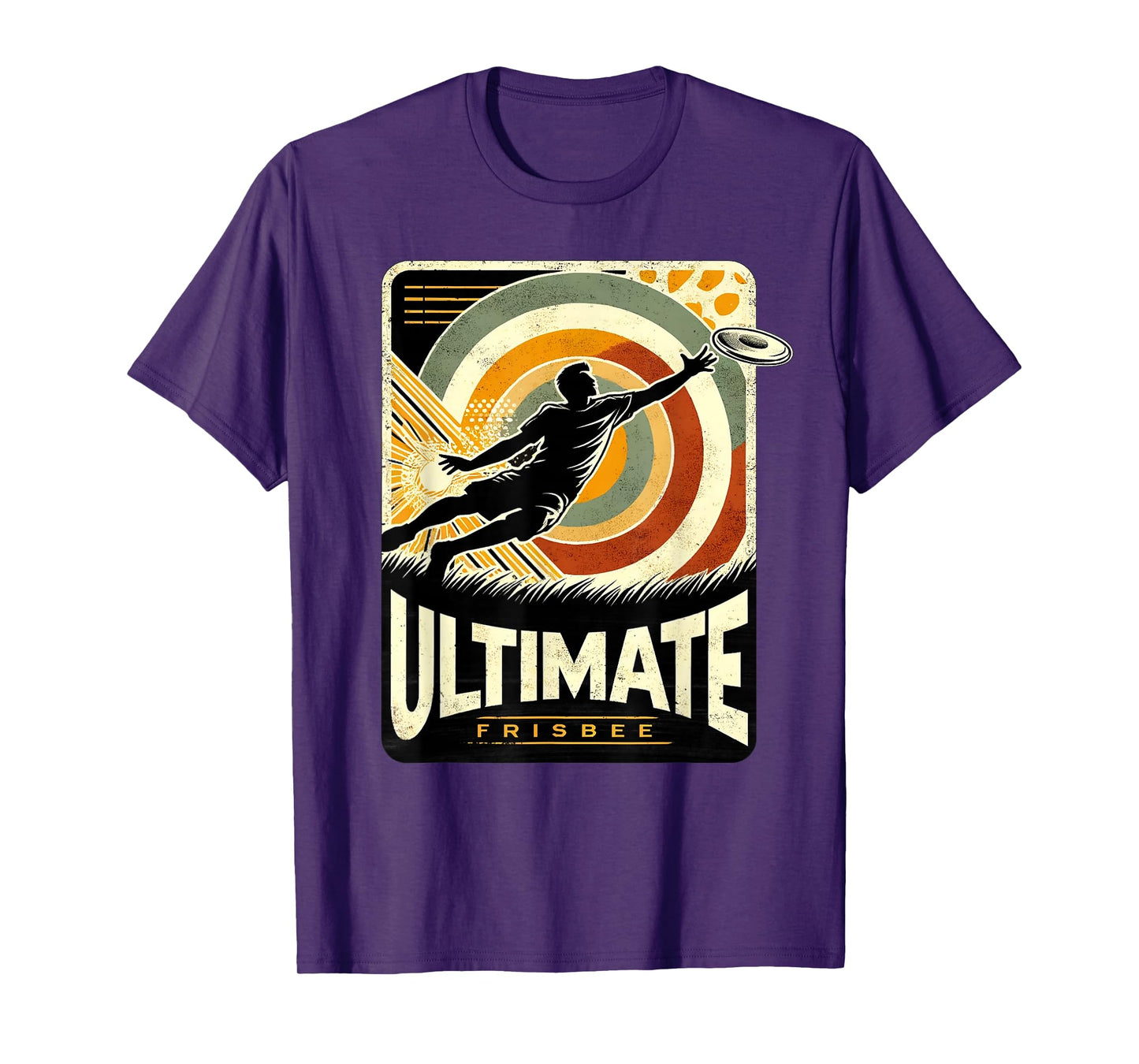 Retro Ultimate Frisbee Player Men Women Vintage Flying Disc T-Shirt