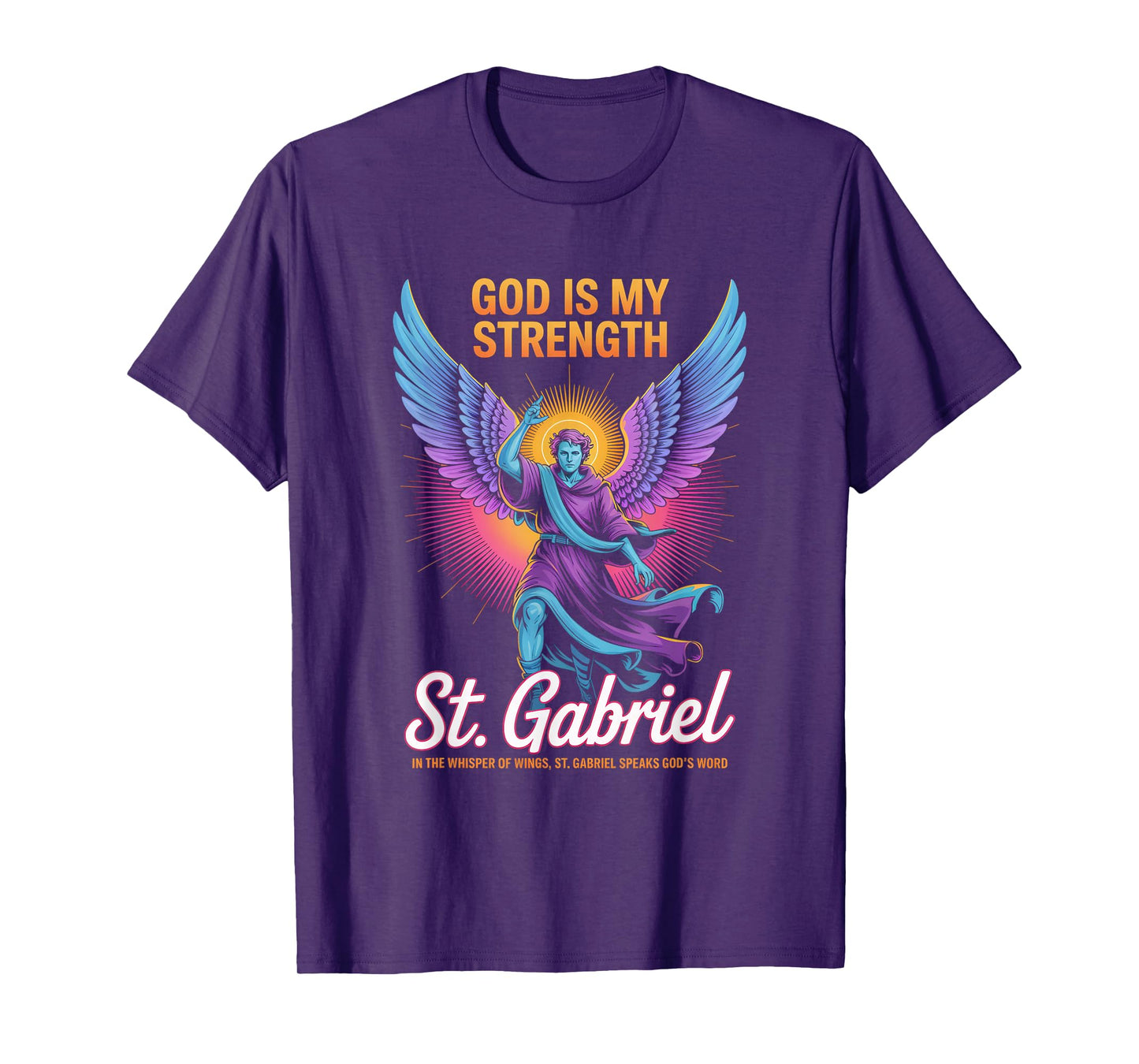 St Gabriel Wings Christian Streetwear T-Shirt