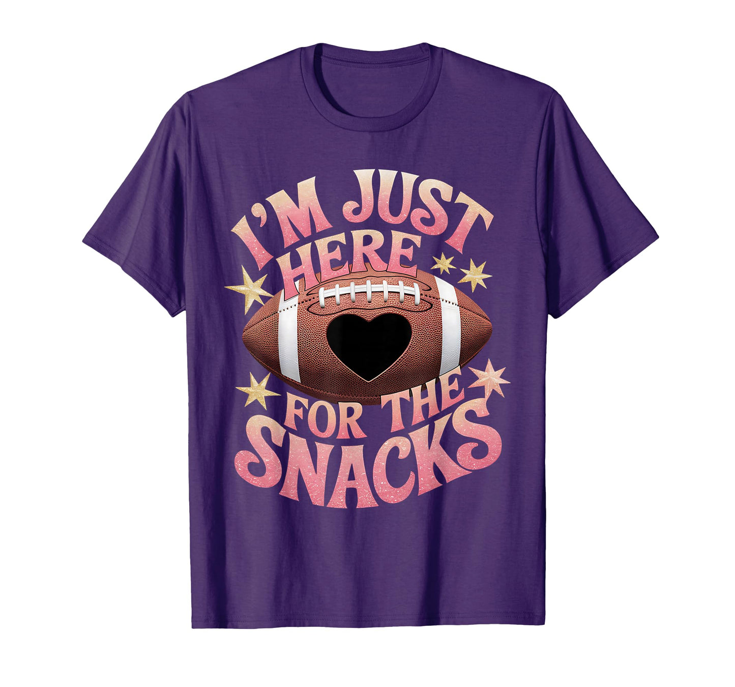 Funny Football Shirt Women I'm Just Here For The Snacks T-Shirt