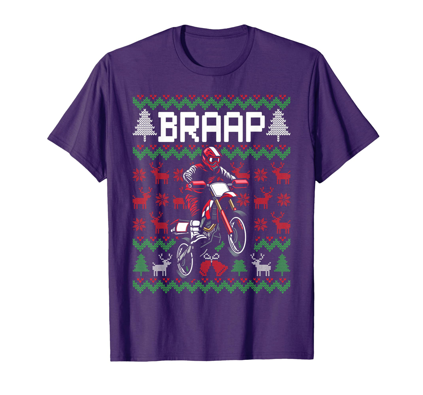 Christmas Motorcycle Motocross Braap Dirt Bike T-Shirt