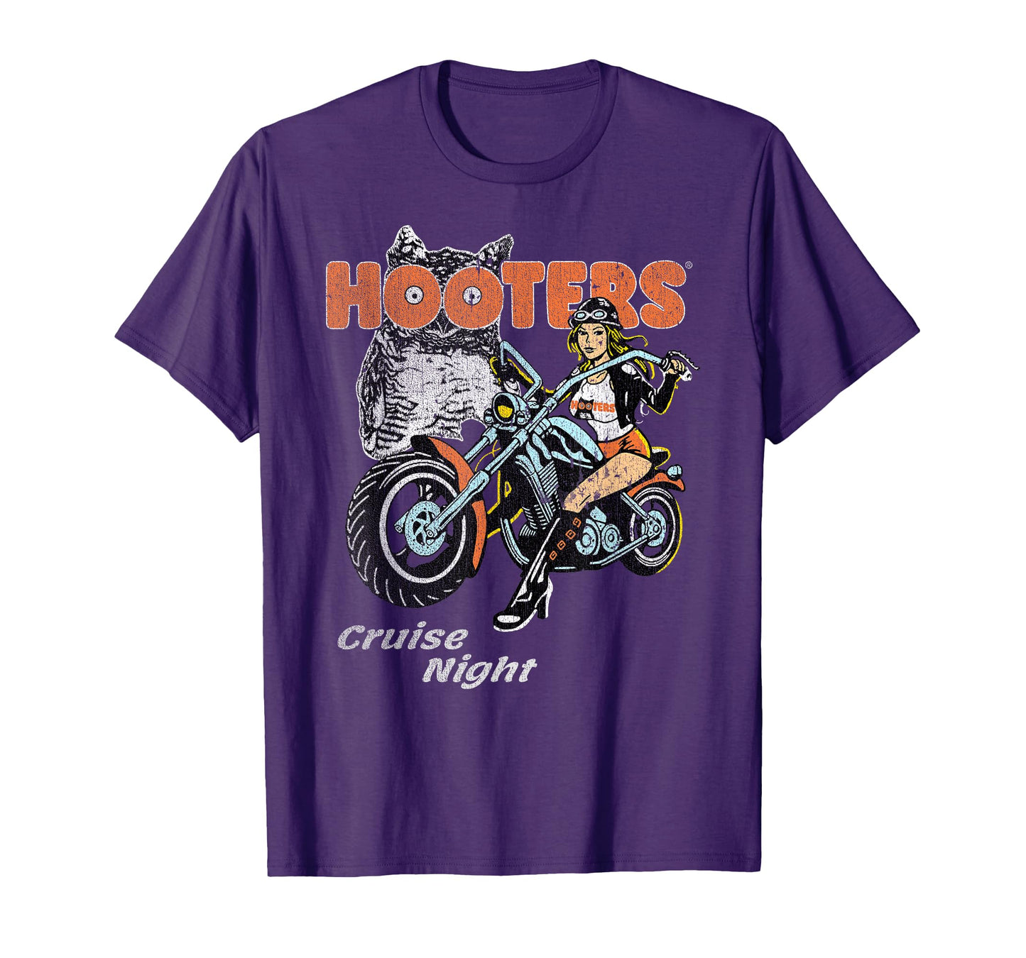 Hooters Cruise Night Biker Chick Vintage Inspired Logo T-Shirt