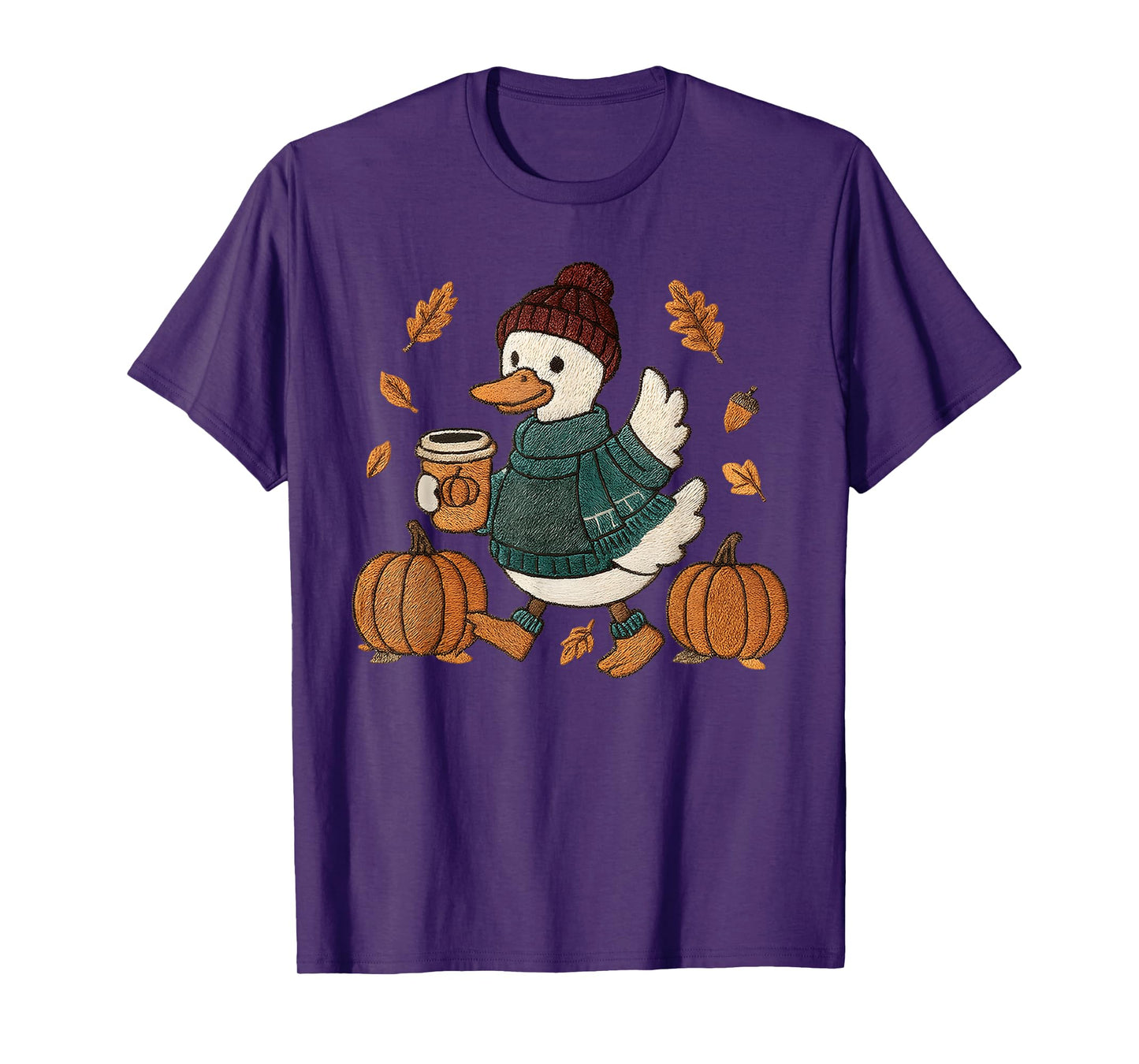Cozy Season Duck Cute Fall Duck Pumpkin Spice Autumn Coffee T-Shirt