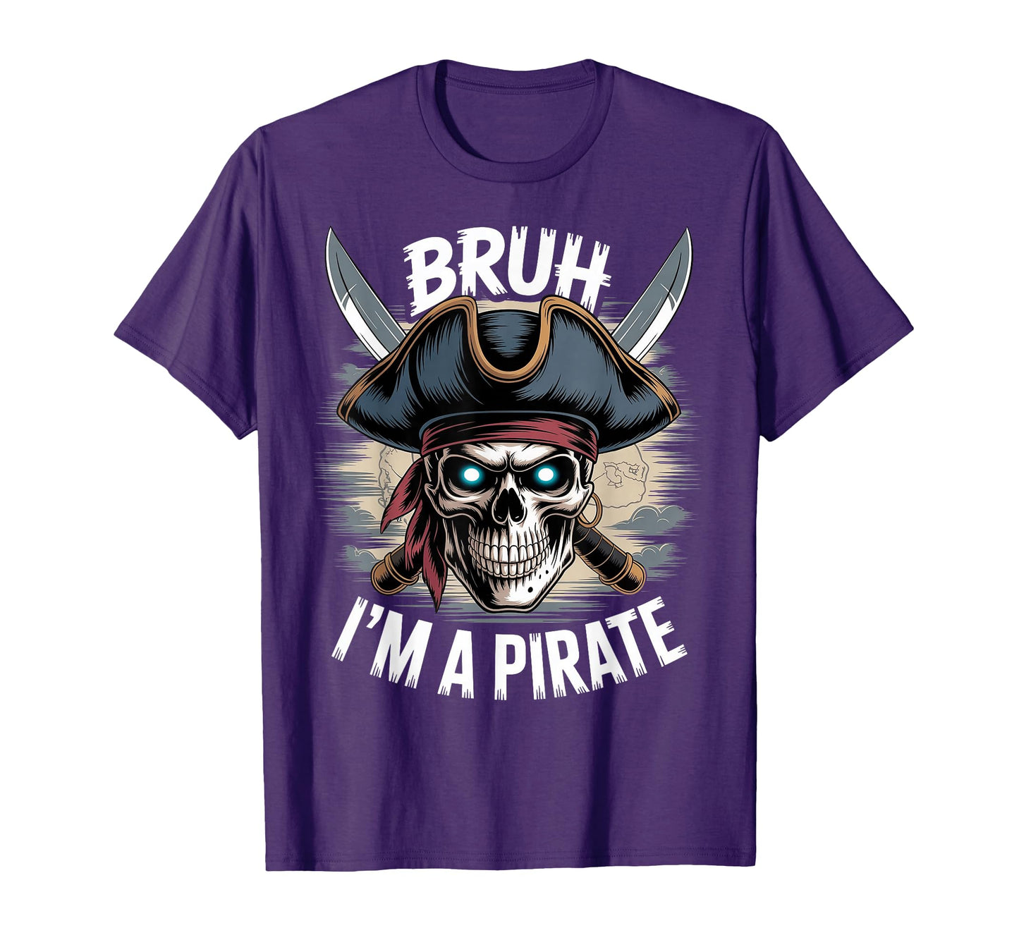 Bruh I'm A Pirate Boys Kid Funny Pirate Costume Halloween T-Shirt