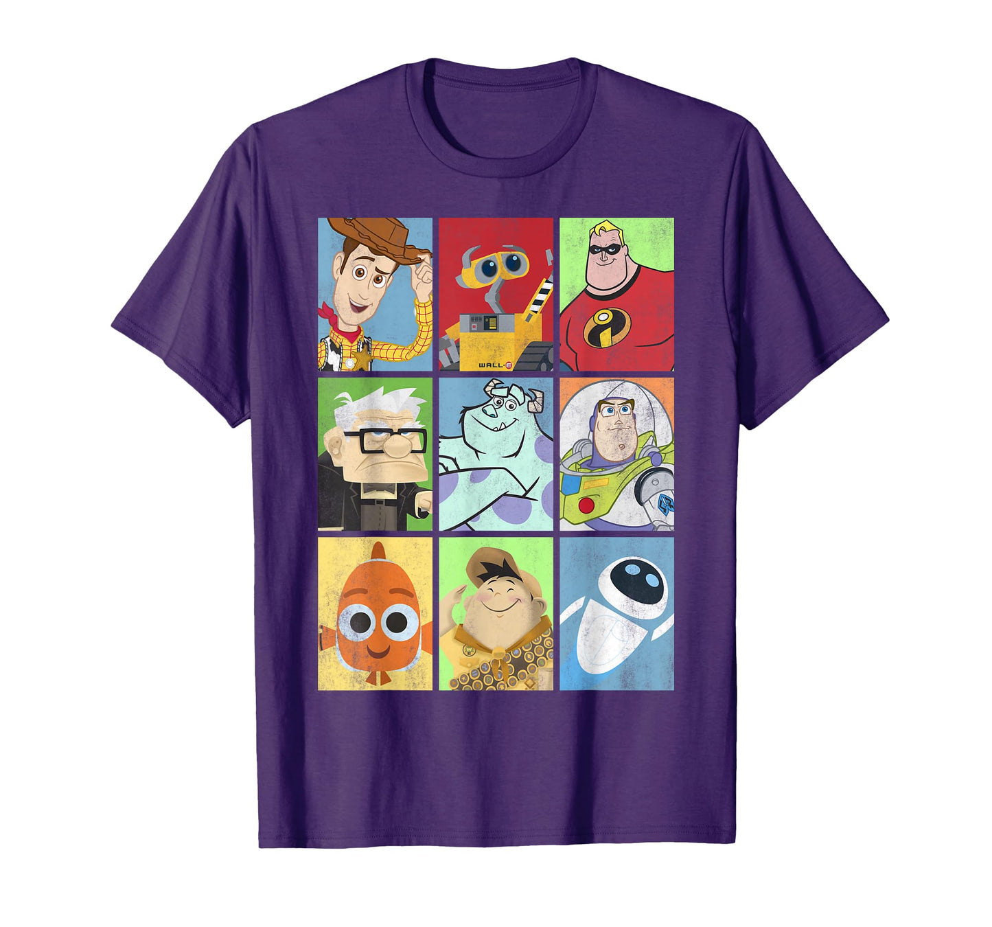 Disney Pixar Collection Iconic Characters Box Up Vintage T-Shirt