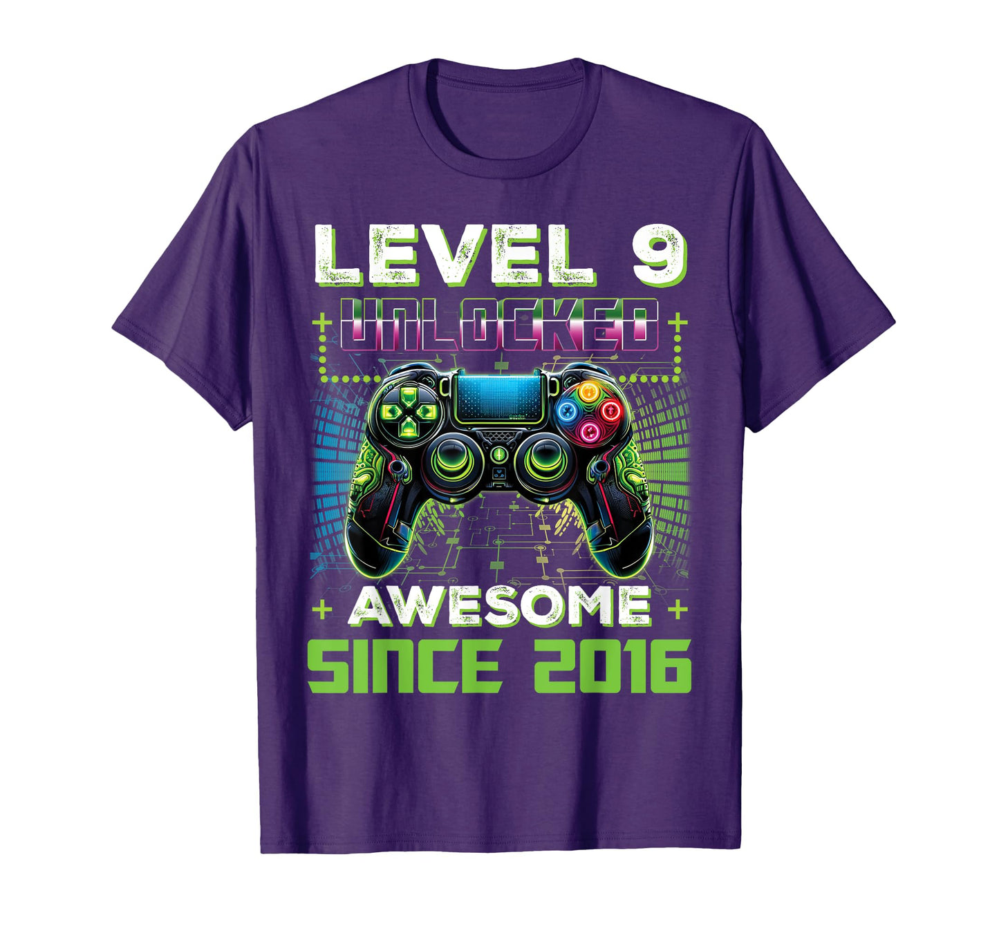 Level 9 Unlocked Video Game 9th Birthday Gamer Boys Son T-Shirt
