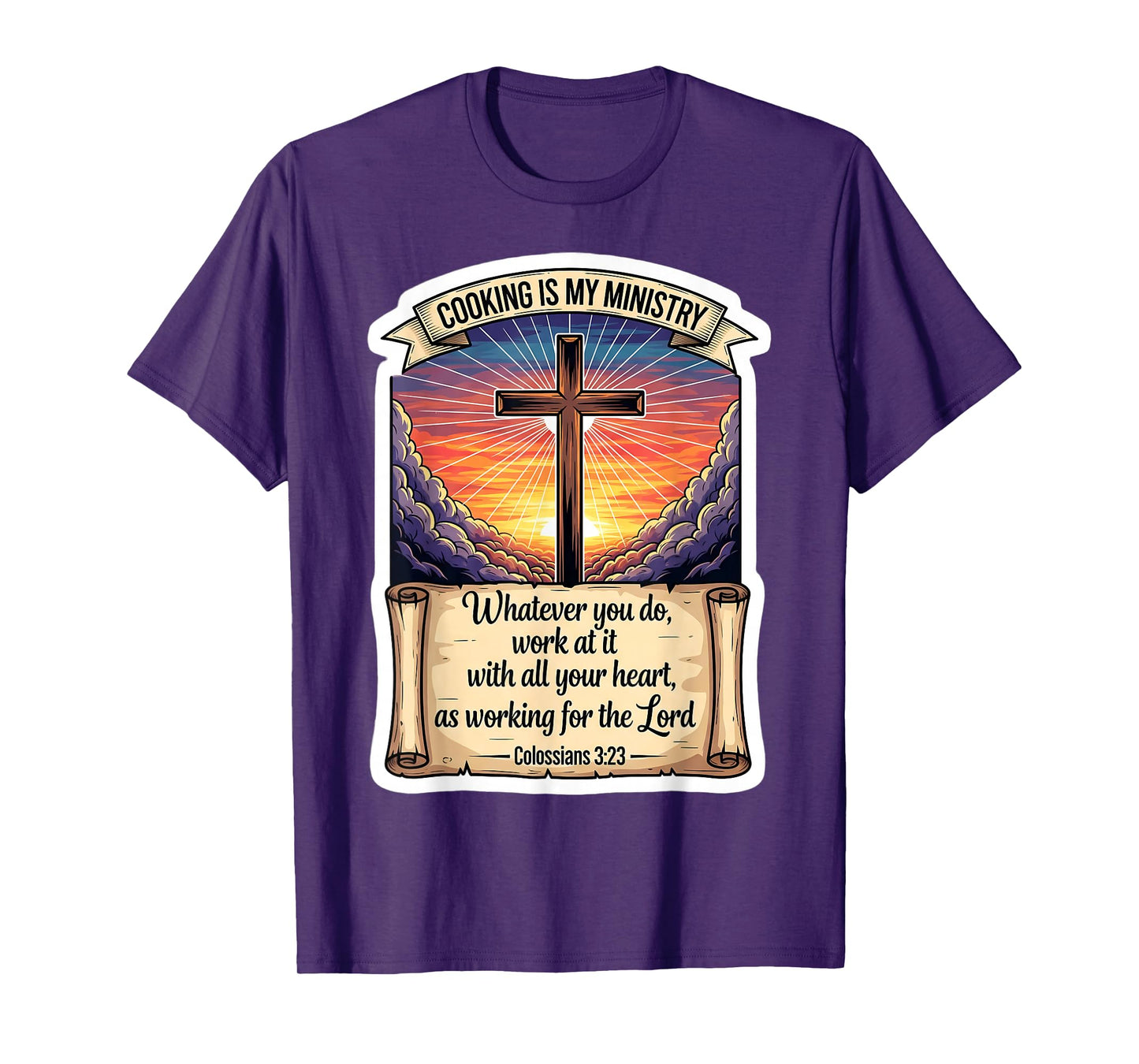 Christian Cook Chef Cooking is My Ministry God Jesus Christ T-Shirt