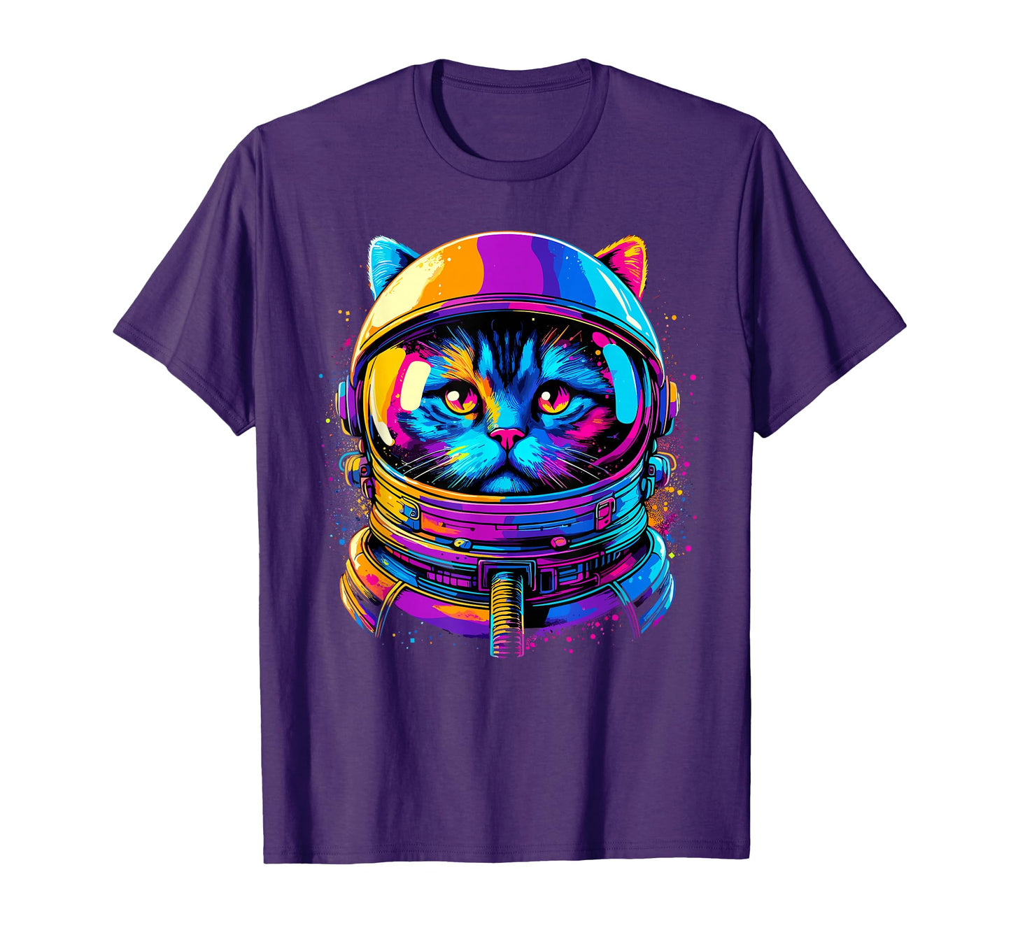 Cat Galaxy Astronaut Cat Space T-Shirt