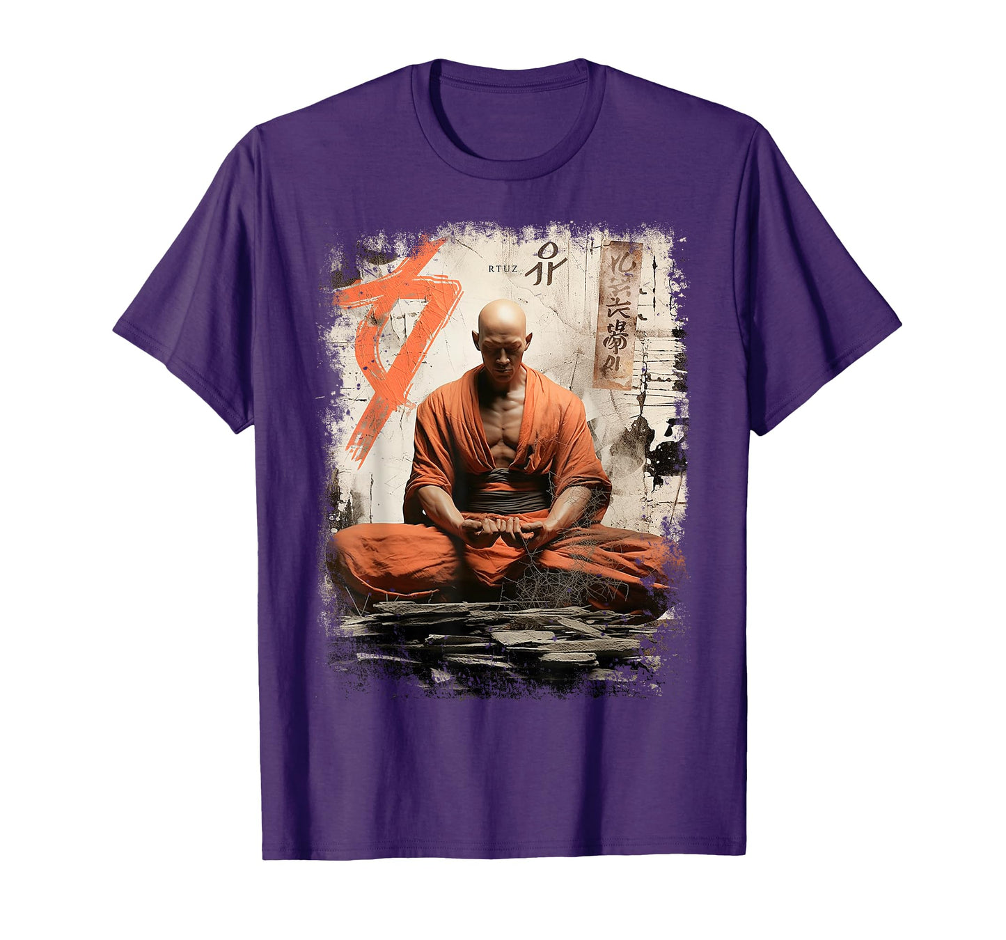 Buddhist Monk Yin & Yang Meditation Buddha Shaolin T-Shirt