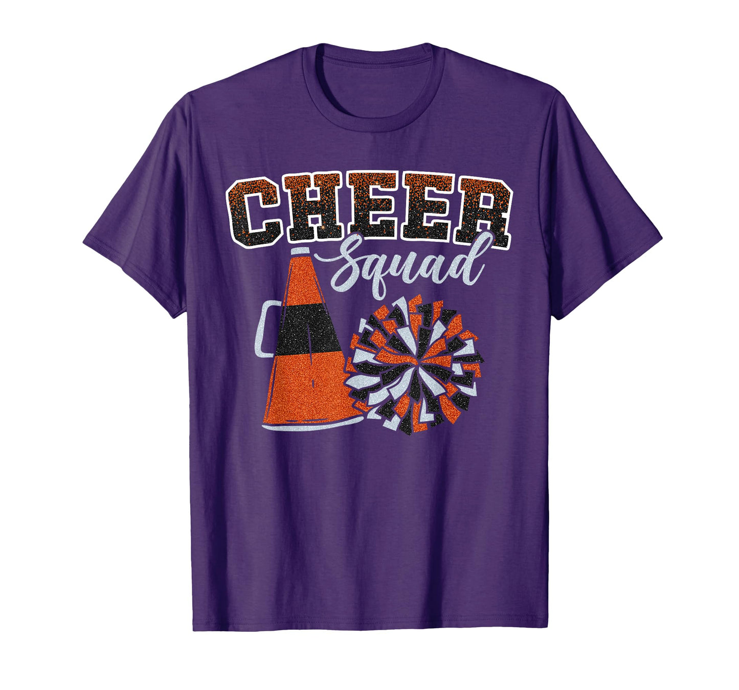Cheer Squad Funny Cheerleader Cheerleading Orange Women Girl T-Shirt