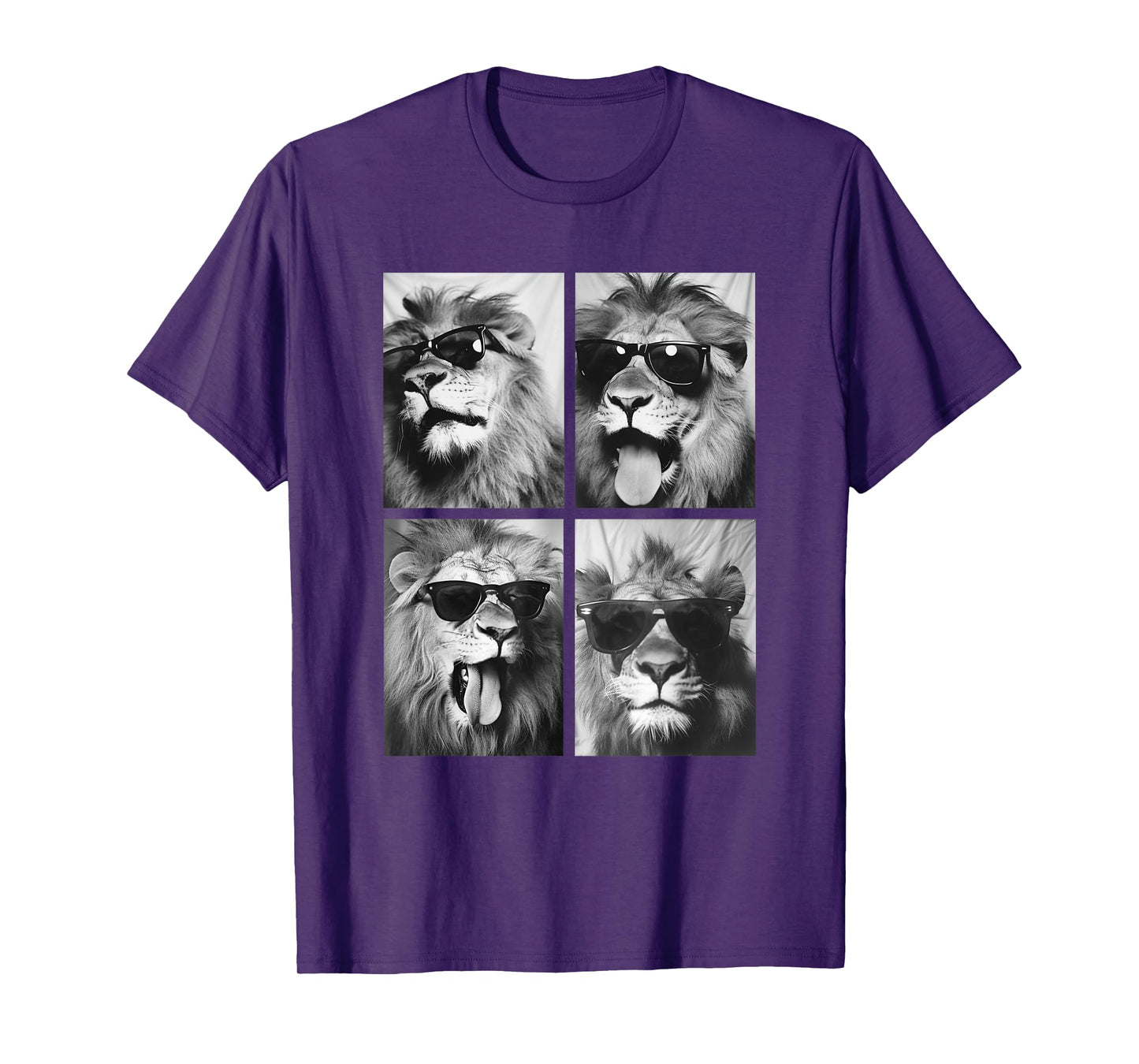 Cute Lions with Sunglasses Cool Lion Animals Photo Booth T-Shirt