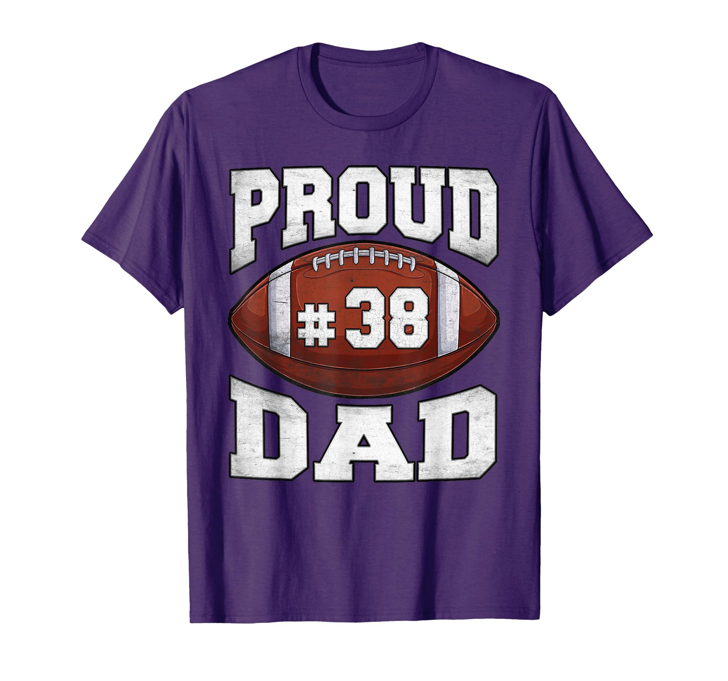 Proud Dad Football Number 38 Custom Football Jersey Game Day T-Shirt