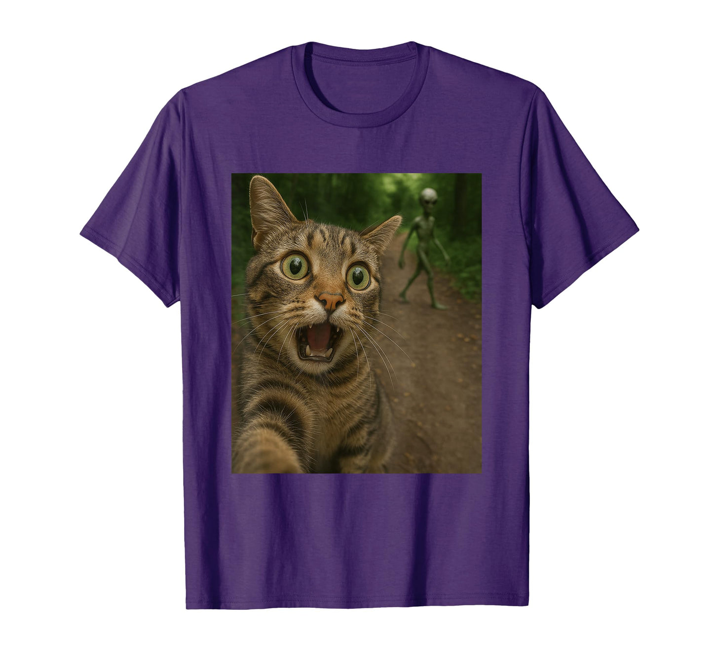 Cat Selfie, Alien, Funny T-Shirt