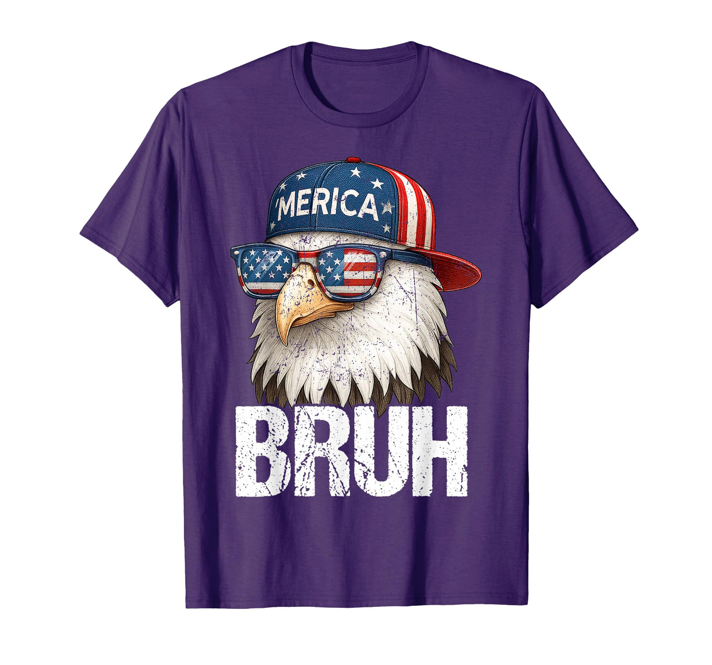 Bruh Fourth 4th Of July Eagle American Patriotic Mens Boys T-Shirt
