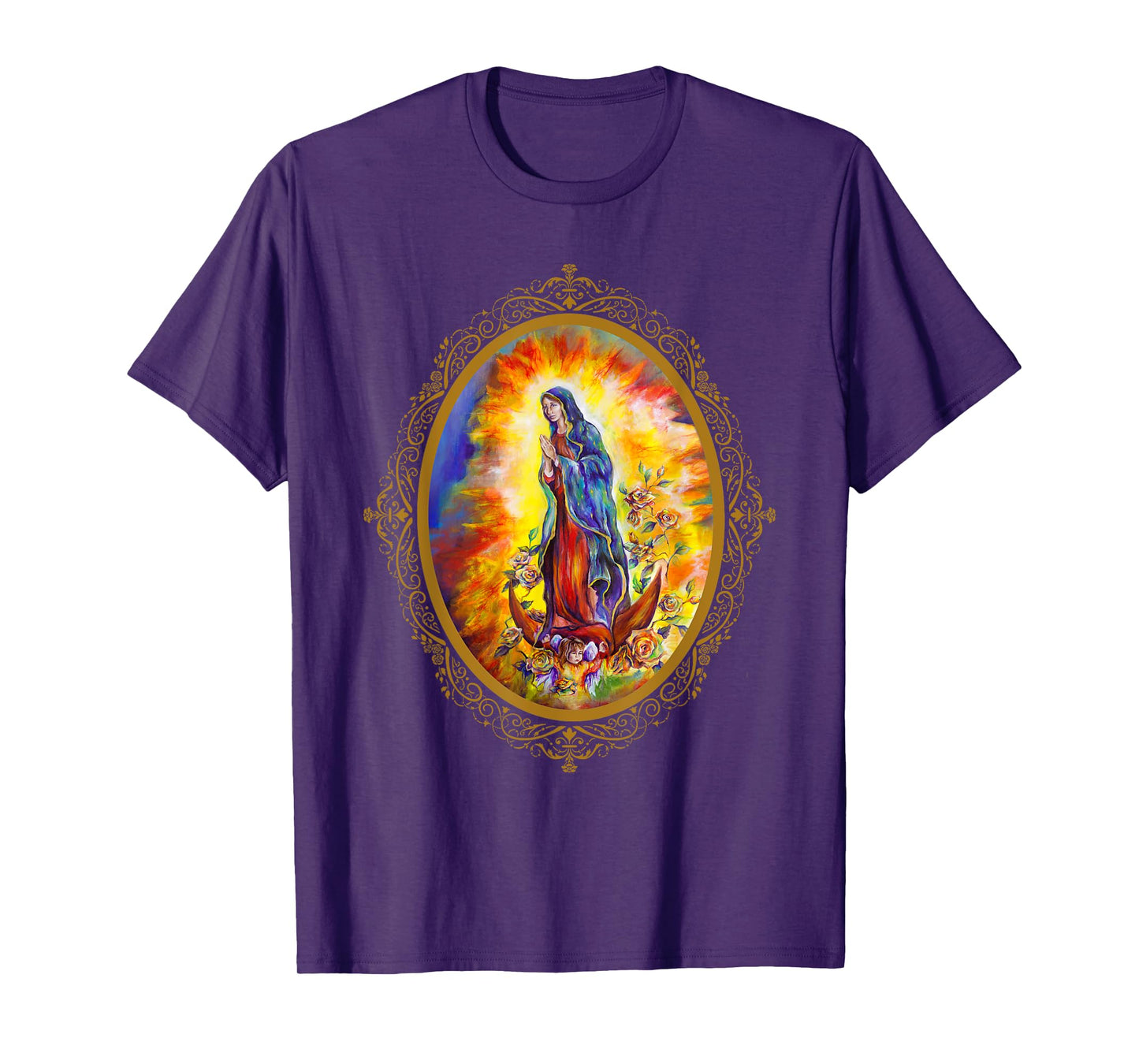 Our Lady of Guadalupe by Amberose Marie Art T-Shirt