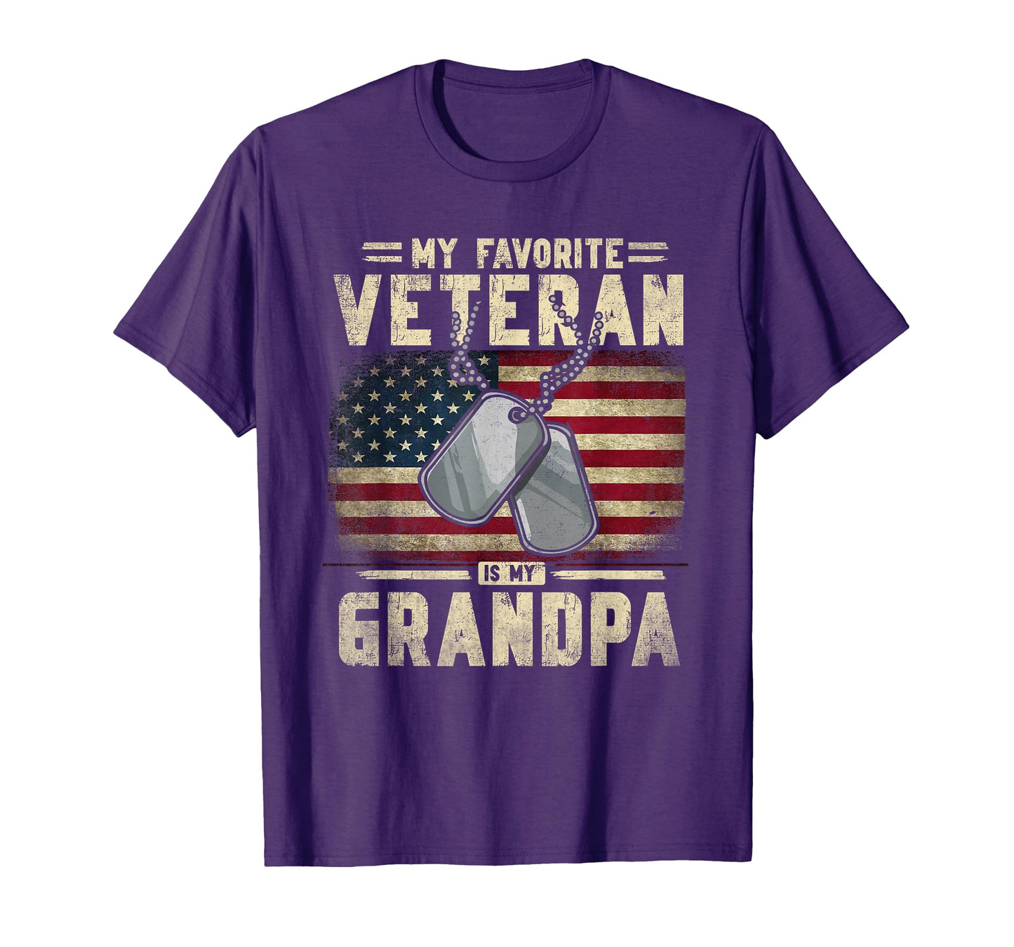 Father's Day Veteran Day My Favorite Veteran Is My Grandpa T-Shirt