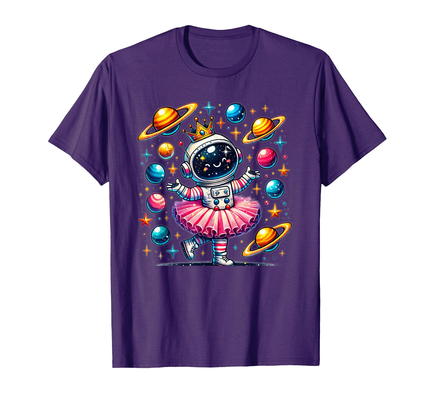 Ballerina Girl Space Astronaut T-Shirt