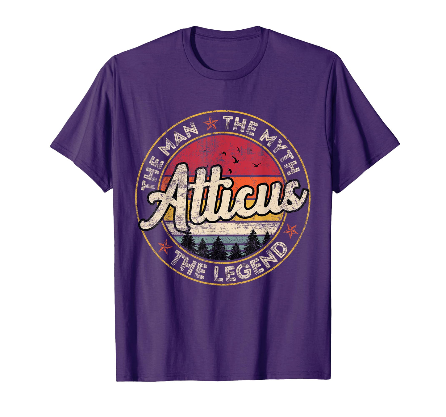 Atticus The Man The Myth The Legend Personalized Name T-Shirt