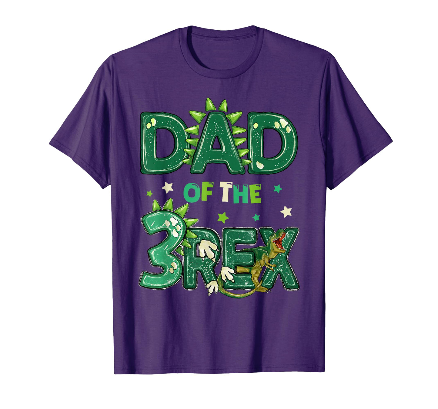 Dad Of The Three Rex Birthday Dinosaur Family Matching T-Shirt