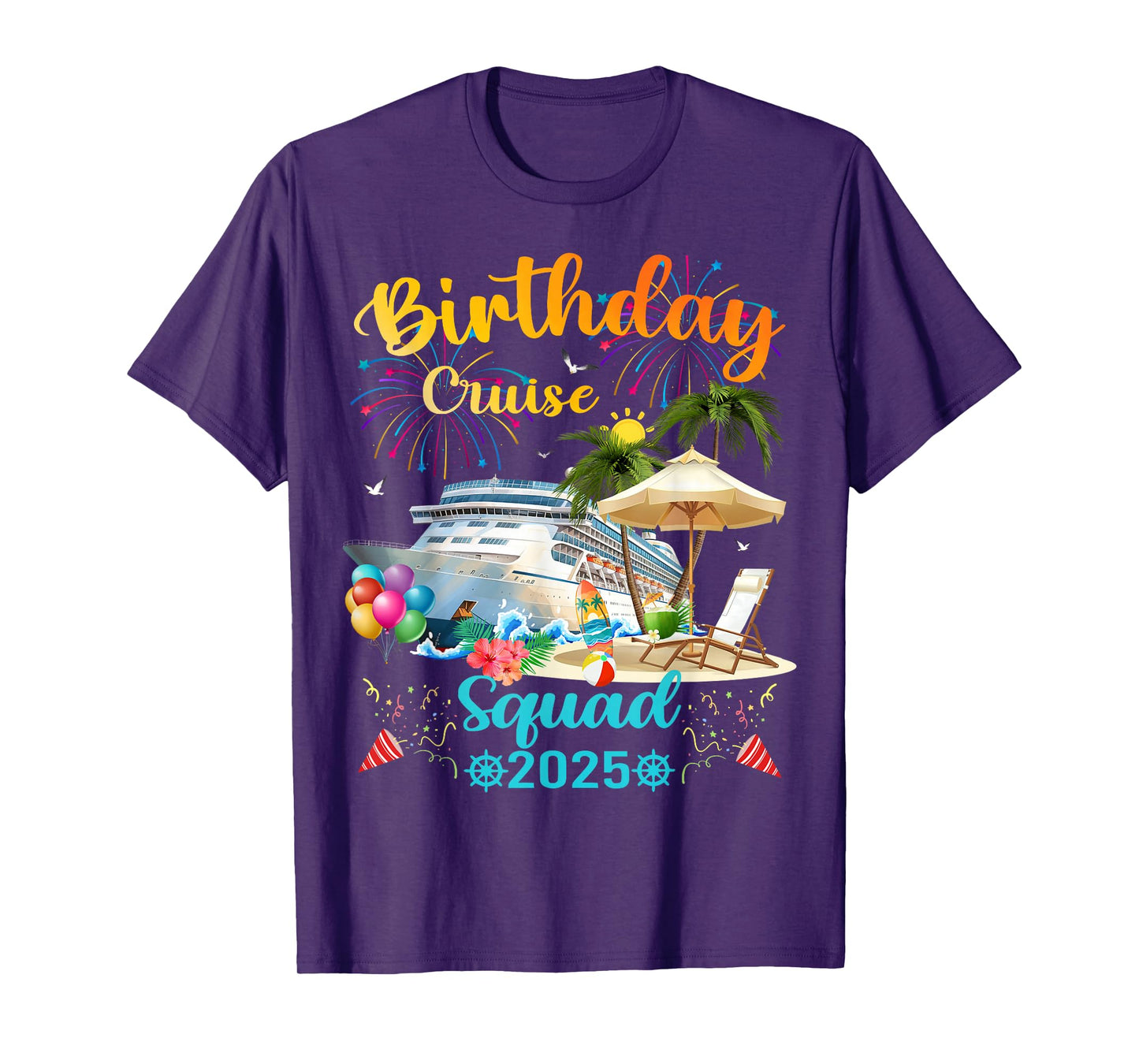 Birthday Cruise Squad 2025 T-Shirt