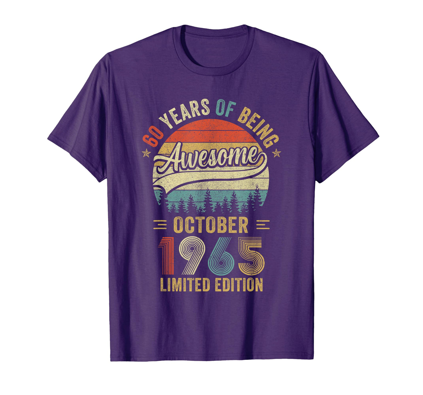 Vintage October 1965 Old 60Th Birthday Men Women T-Shirt