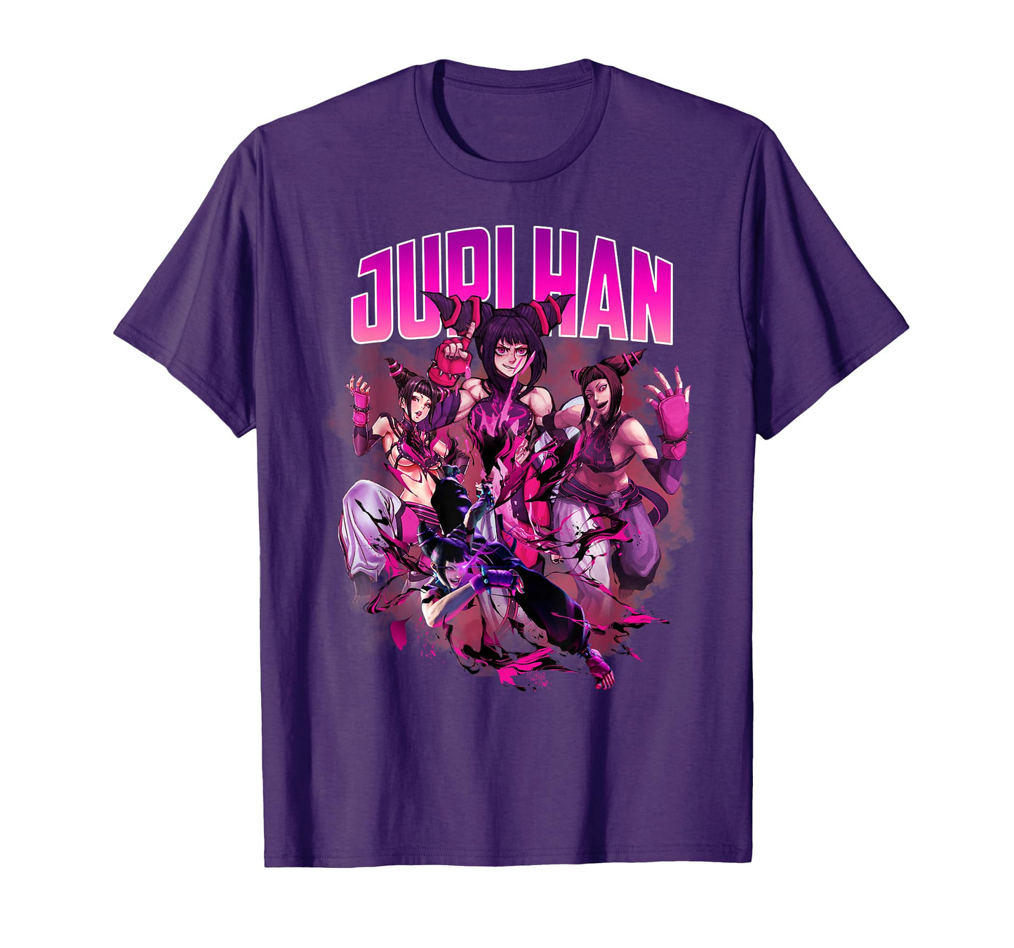 Game Character Juri Han Collage Style 90's Vintage T-Shirt