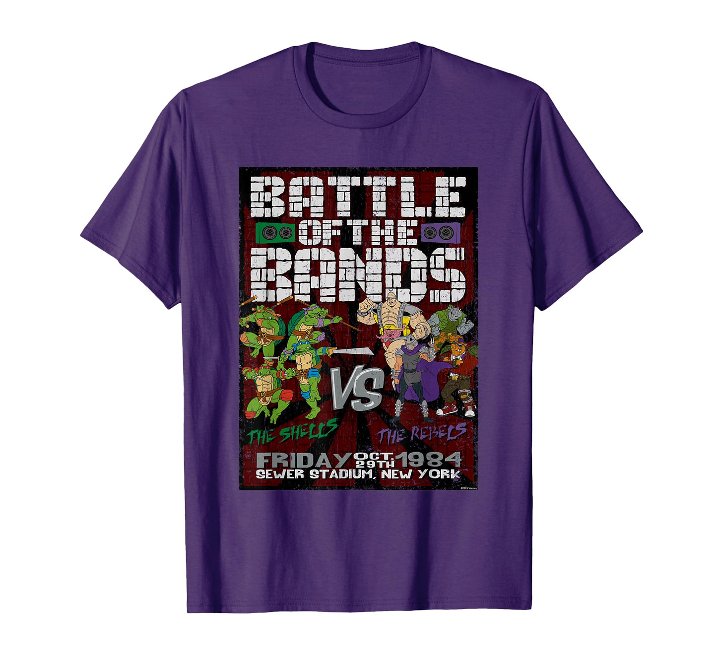 Teenage Mutant Ninja Turtles Battle of the Bands '84 Cartoon T-Shirt