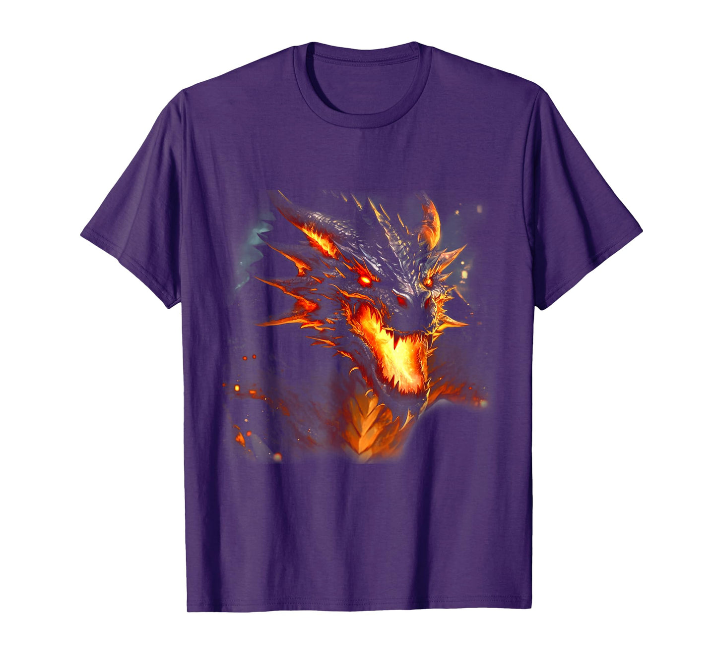 Fire Dragon Head Mythical Dragon Love Breathing Fire Fantasy T-Shirt