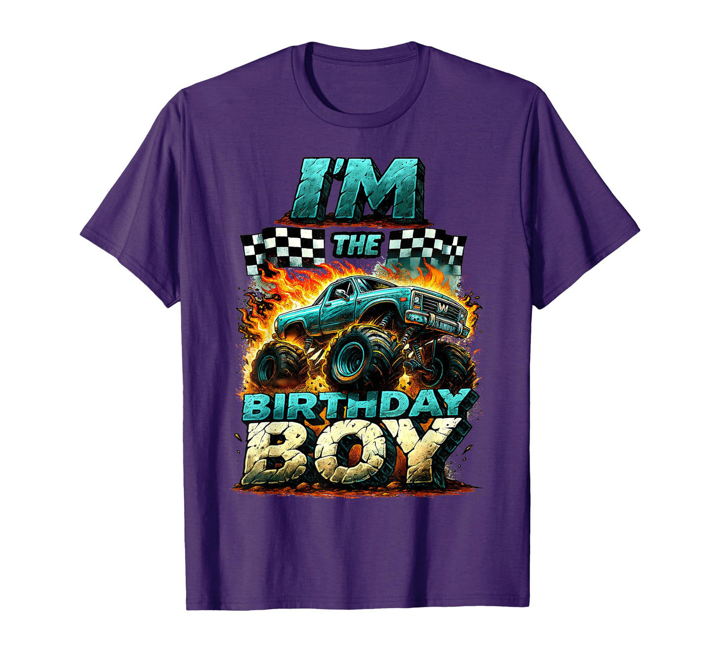 It's My Birthday Boy Monster Truck Bday Party Kids Boy T-Shirt