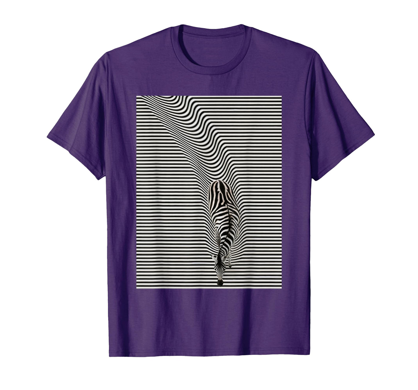Zebra optical illusion, men's, women's, kids T-Shirt