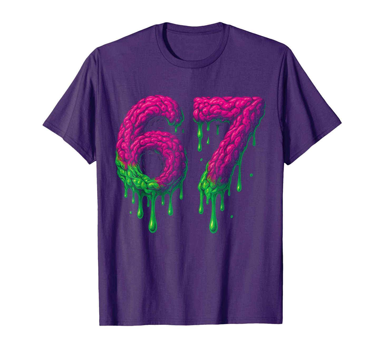 67 Six Seven 6-7 Toxic Brain Drip - Funny Kids Brainrot Meme T-Shirt