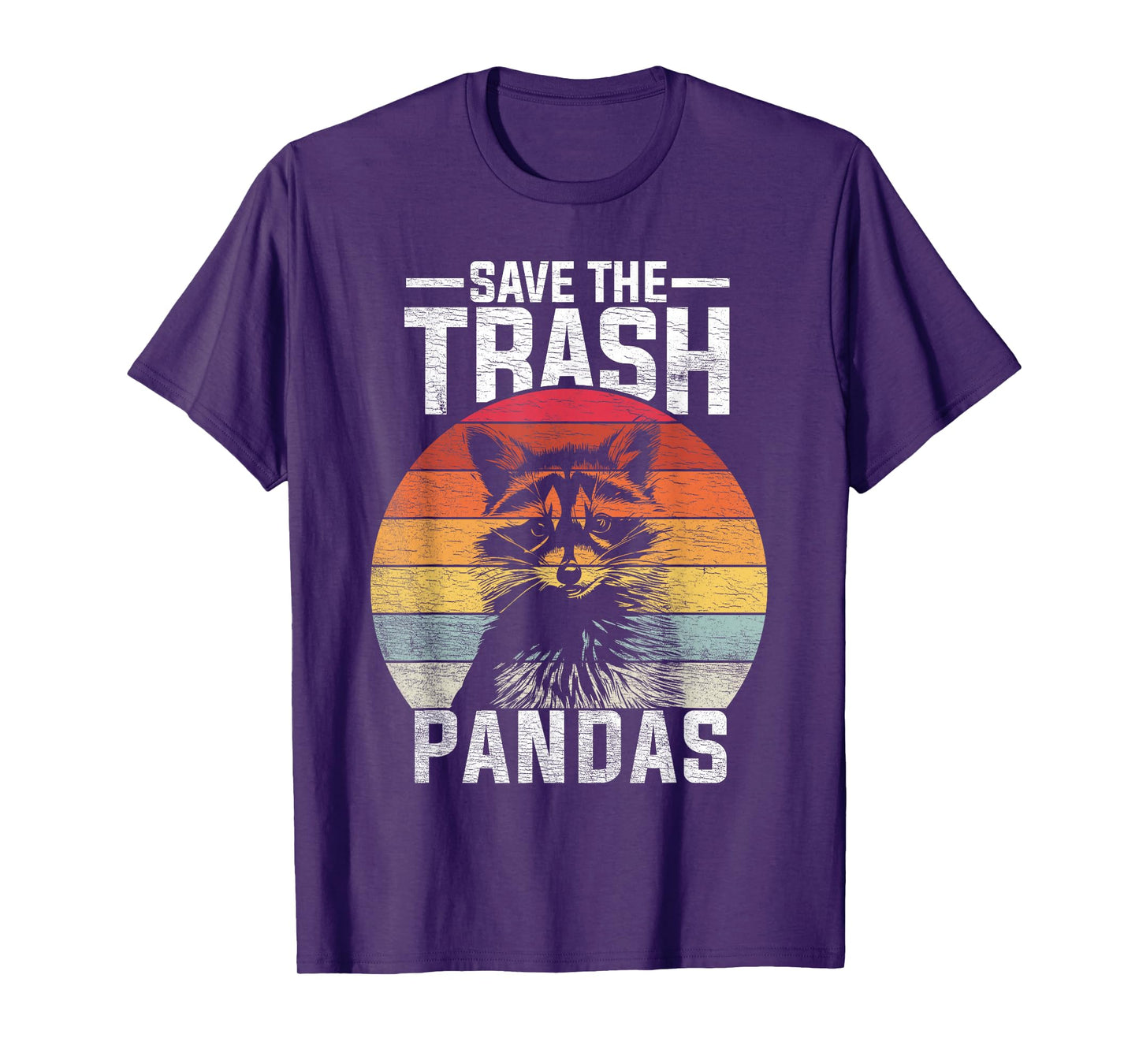 Vintage Retro Save The Trash Pandas Funny Raccoon T-Shirt