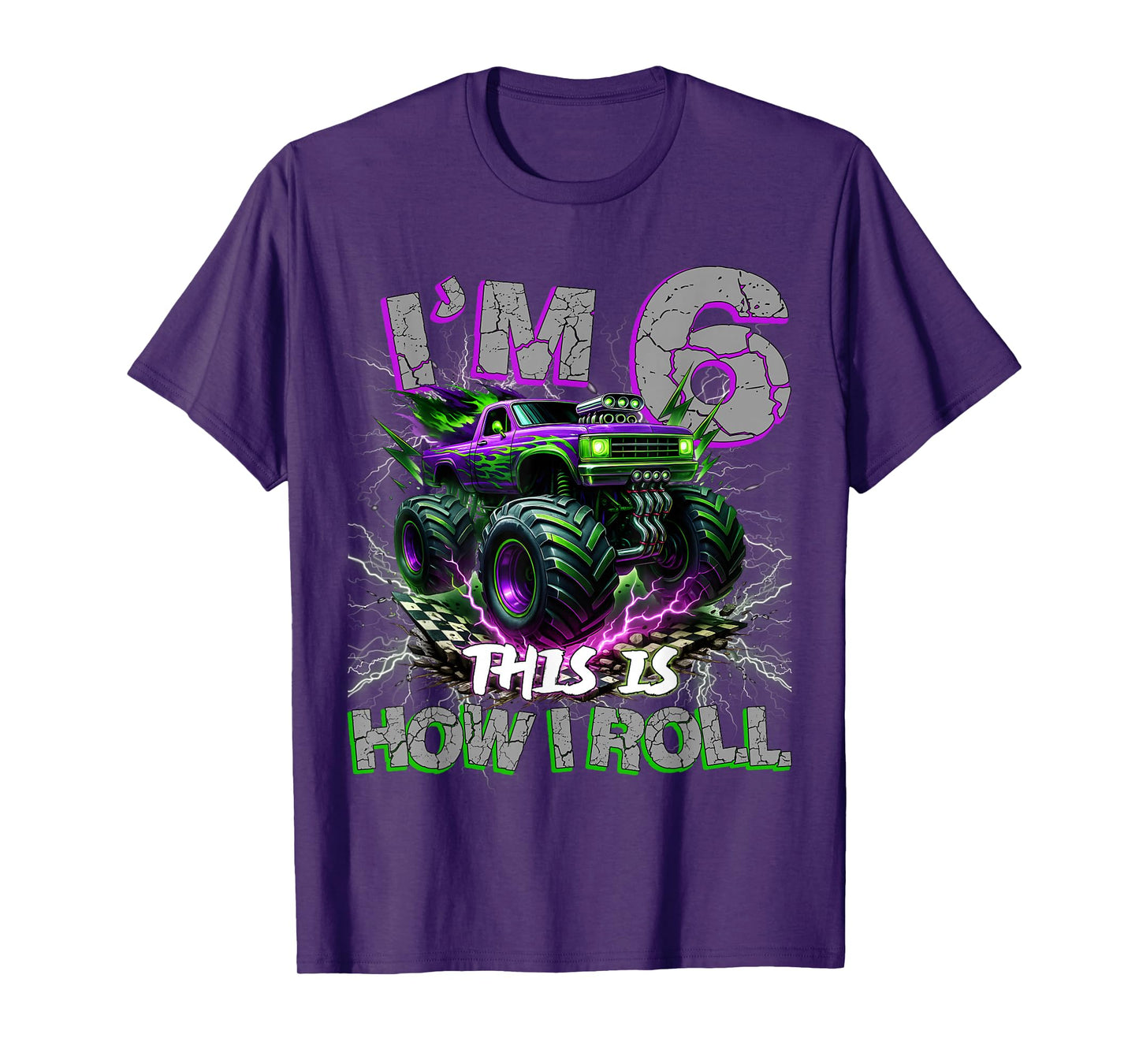 Im 6 Years Olds Monster Truck 6th Birthday Boy Gifts Outfit T-Shirt