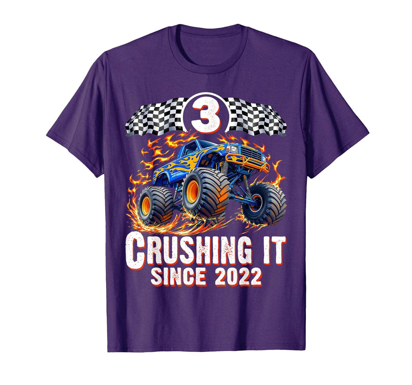 Birthday Monster Truck 3 years Old Boys 3rd Party Born 2022 T-Shirt