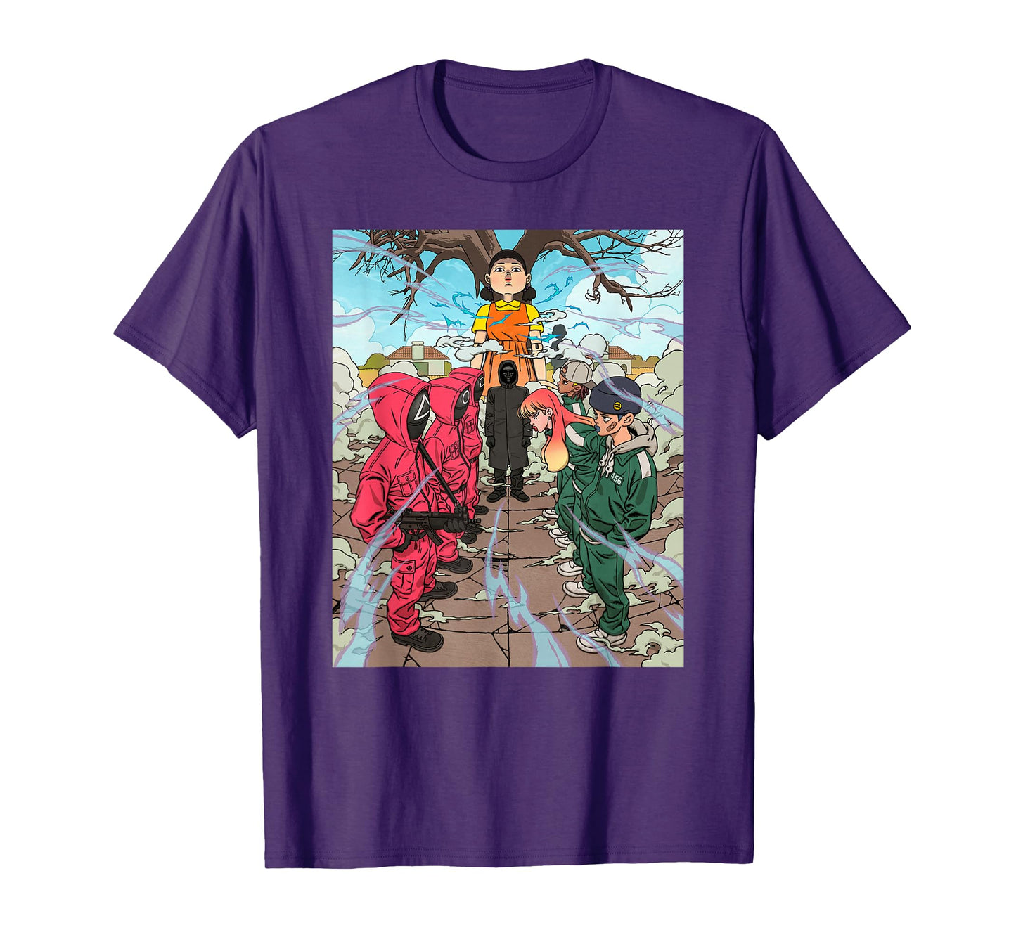 Squid Game Iconic Red Light Green Light Game Chest Poster T-Shirt