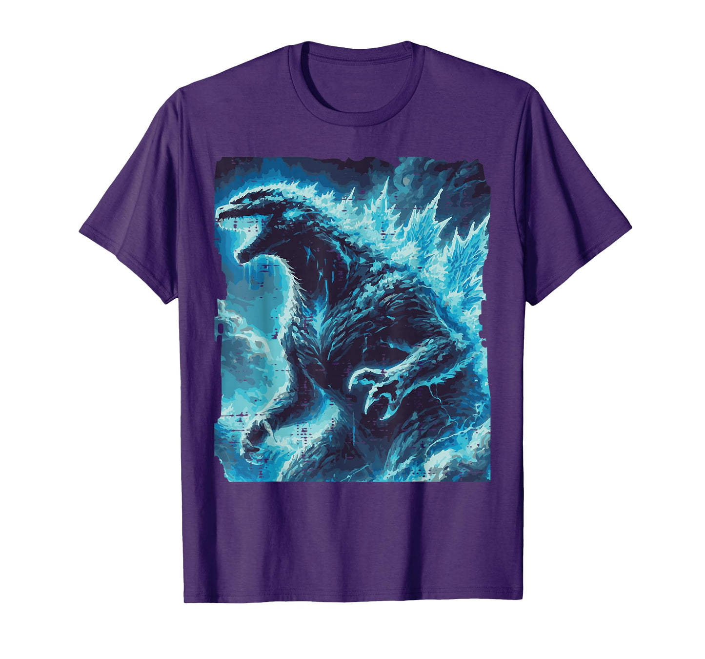 Japanese Blue Kaiju Monster Art Men Boys Kids Youth Teens T-Shirt