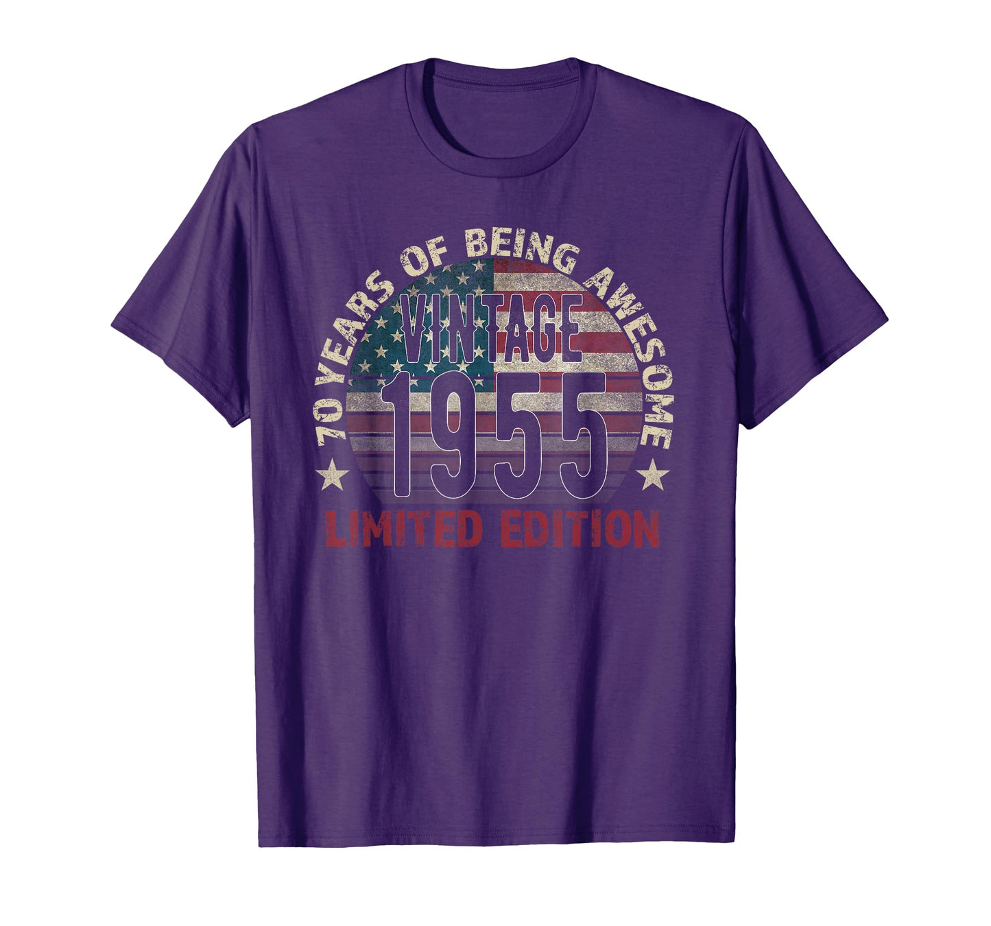70th Birthday Gift men Vintage born 1955 turning 70 Year Old T-Shirt