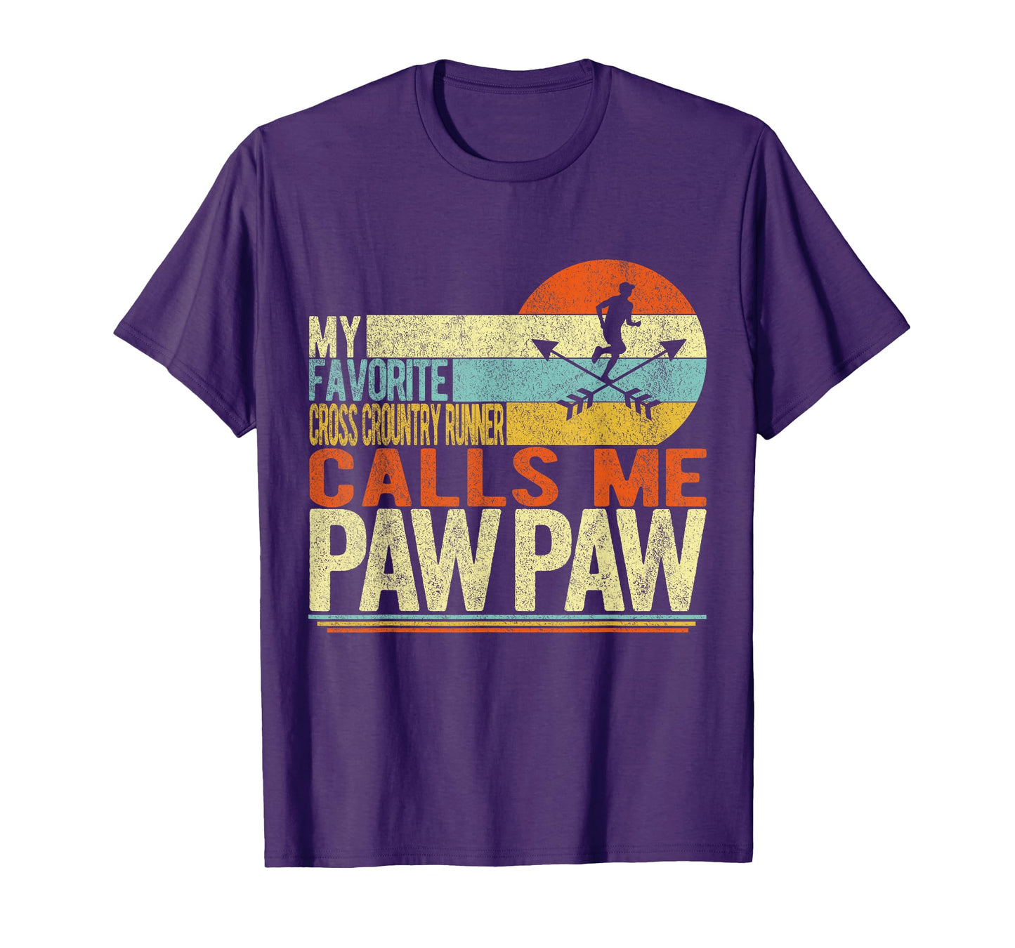 My Favorite Cross Country Runner Calls Me Paw Paw Grandpa T-Shirt