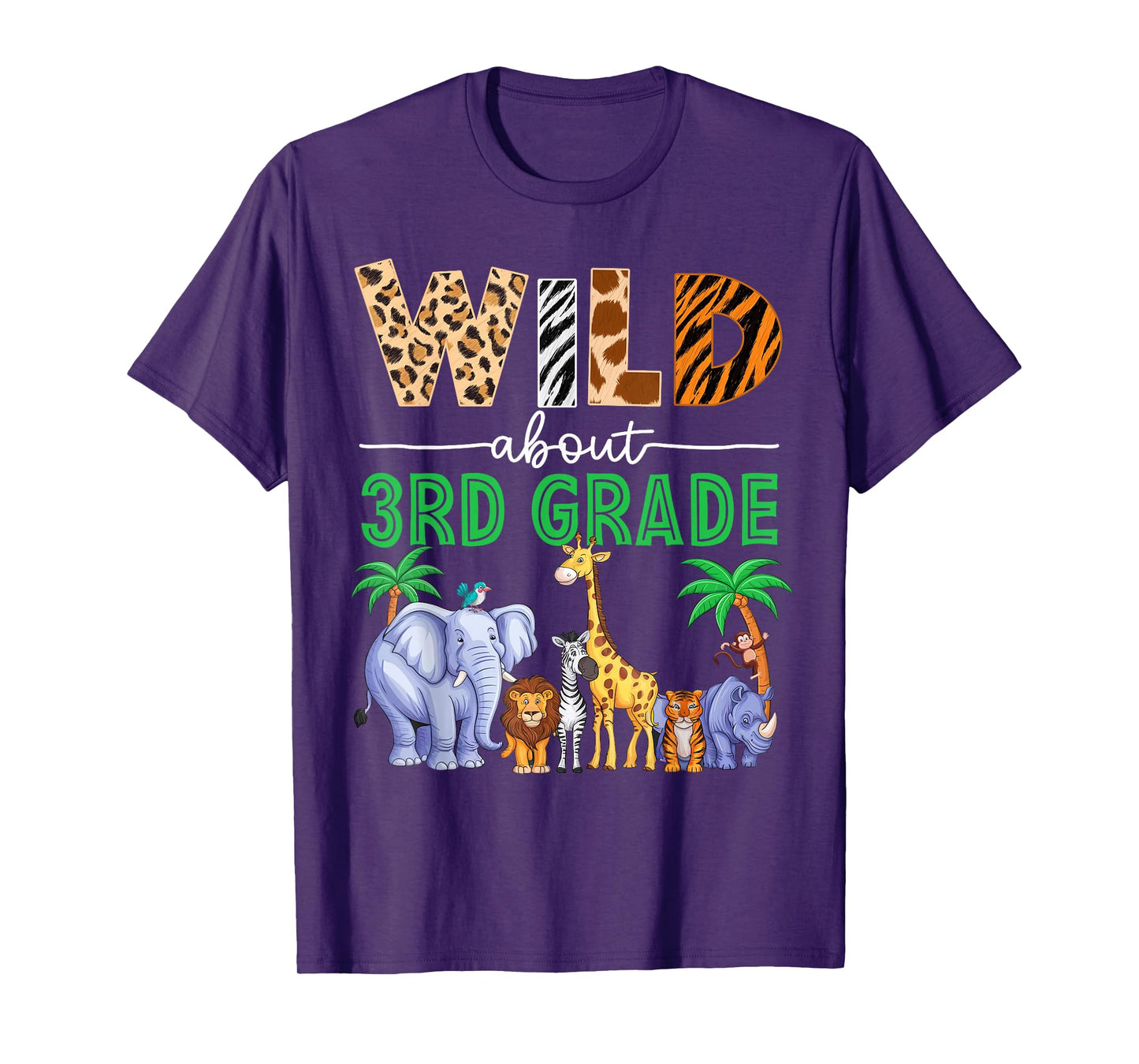 Wild About 3rd Grade Teacher Student Third Grade Zoo Safari T-Shirt