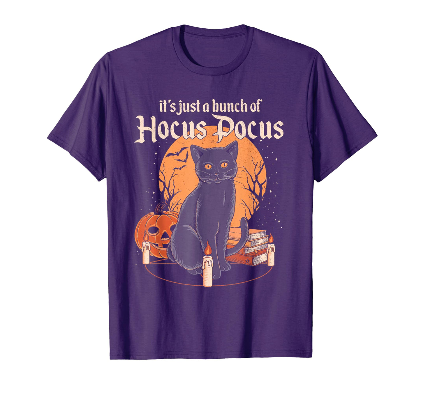 It's Just A Bunch Of Hocus Pocus Funny Cat T-Shirt for Men Women
