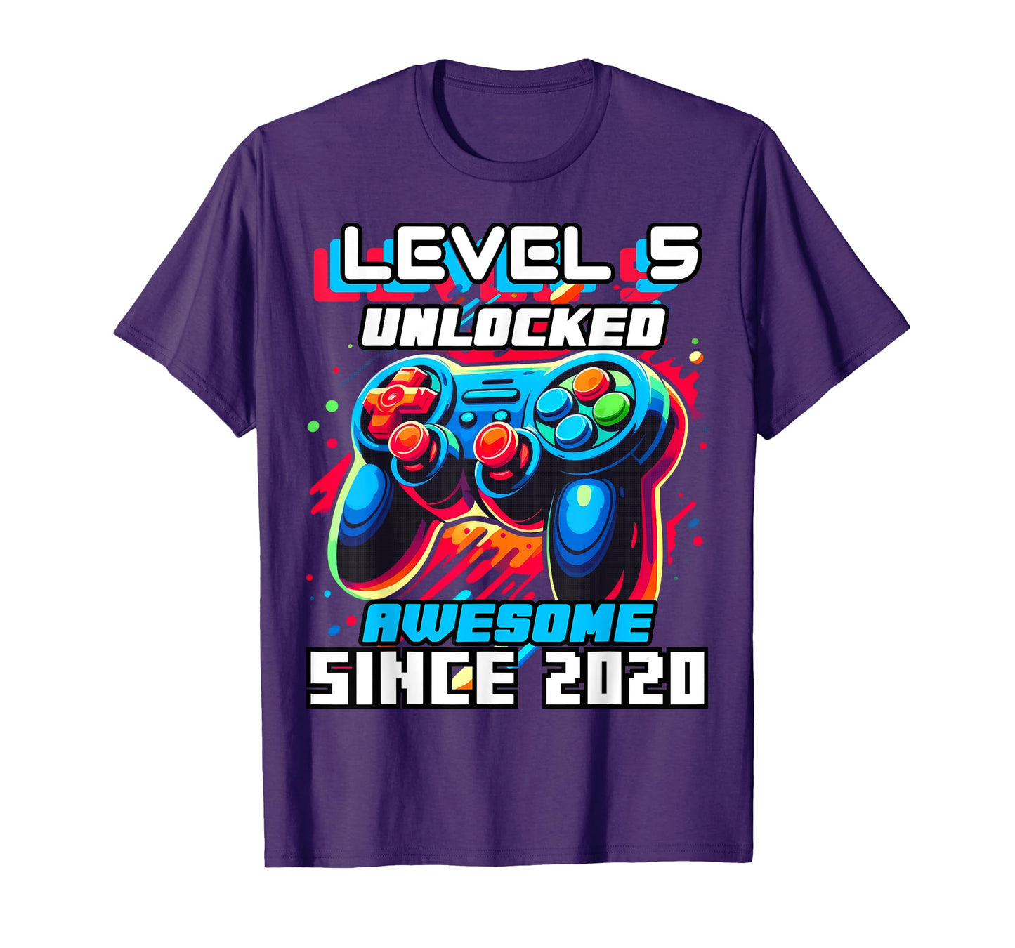 5th Birthday Boy Level 5 Gamer 5 Year Video Game Party T-Shirt