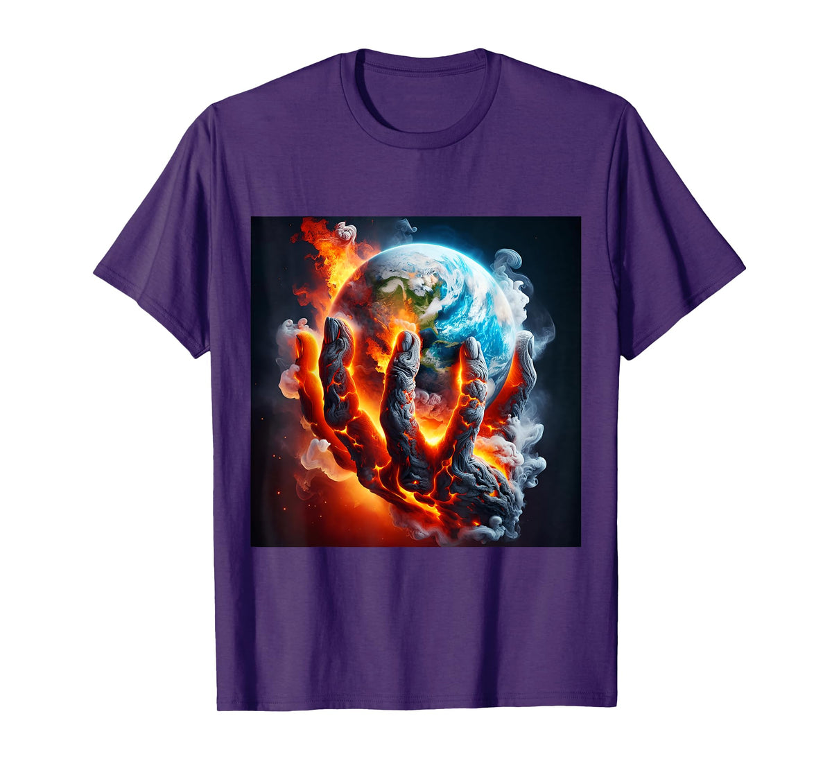 Fantasy Cute Hand Earth Lava T-Shirt