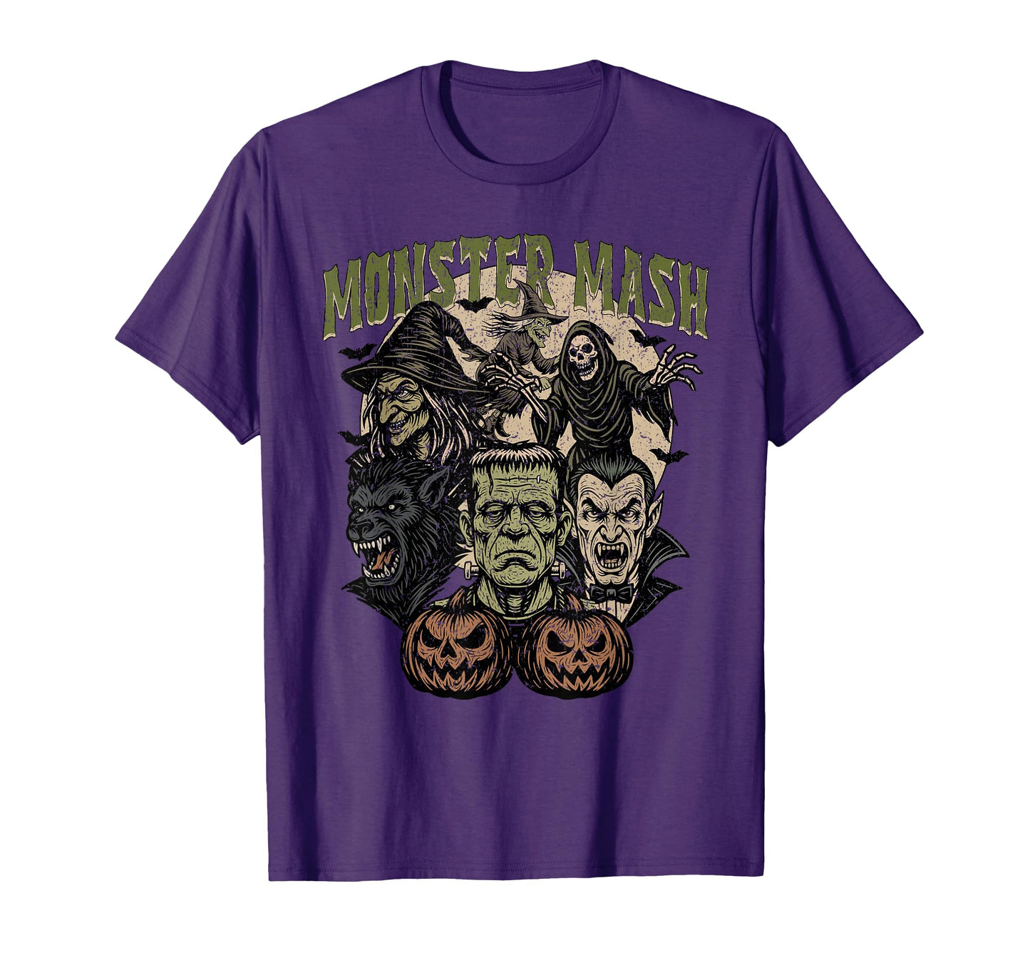 Retro Funny Monster Mash Frankenstein Horror Movies Lovers T-Shirt