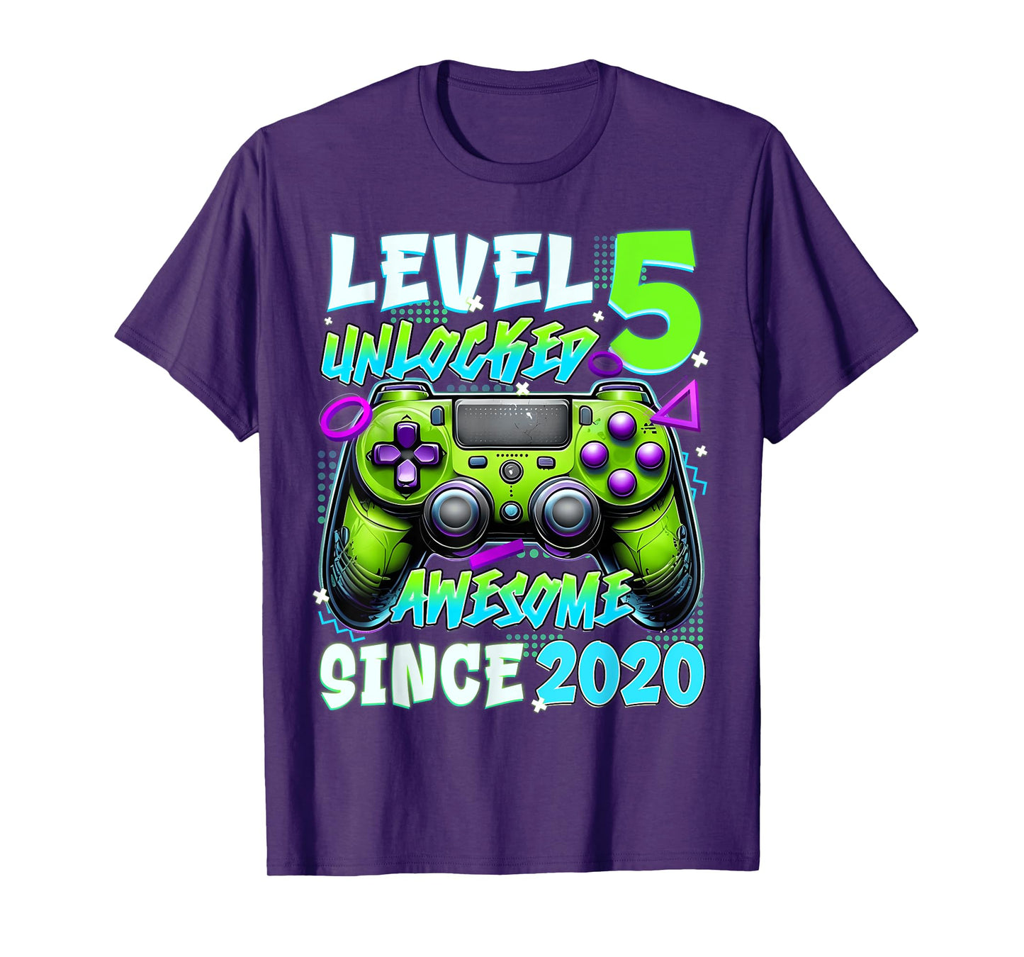 5th Birthday Video Game Level 5 Unlocked Awesome Since 2020 T-Shirt